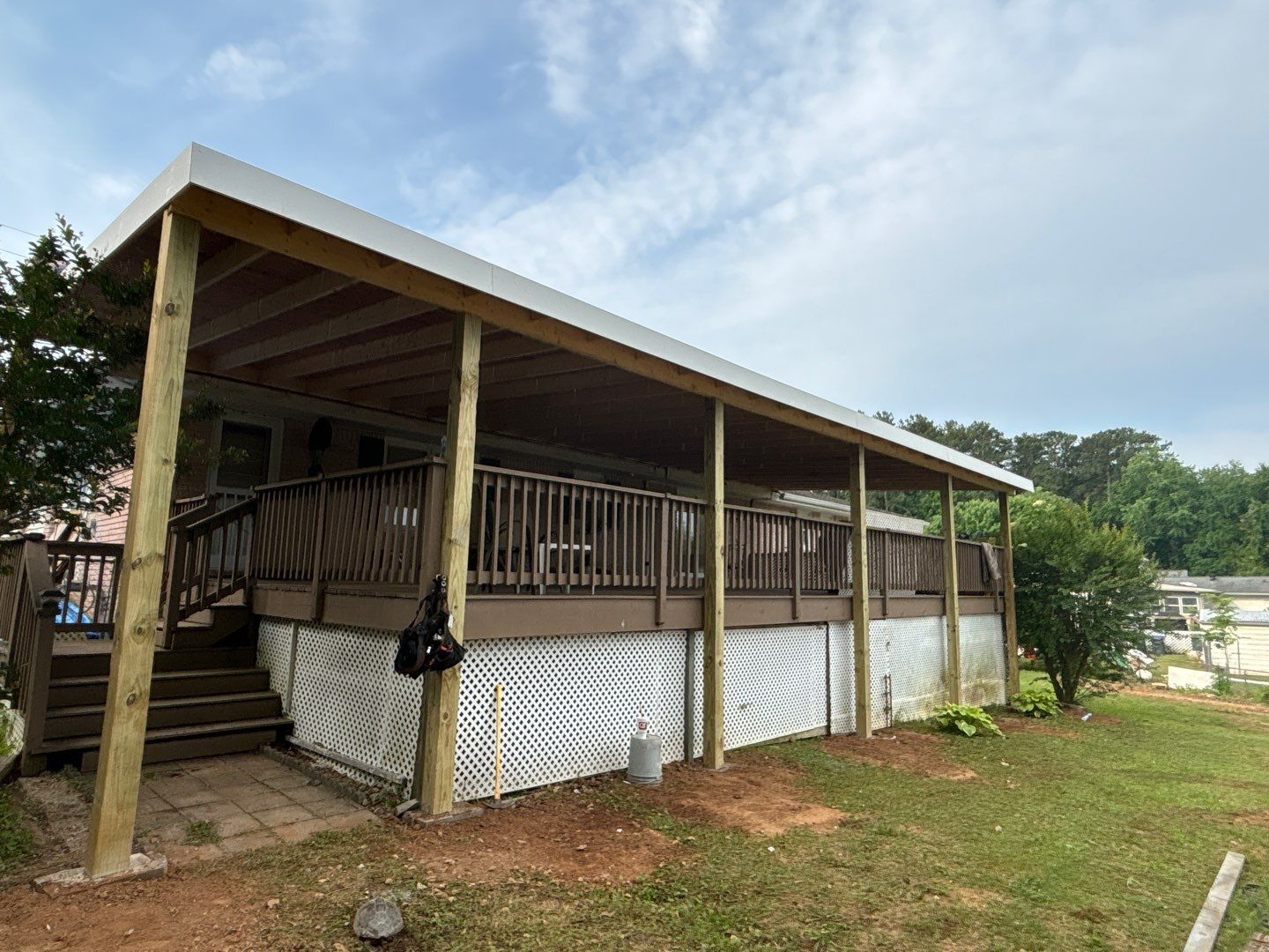 Cover porch by Deerfield Roofing LLC
