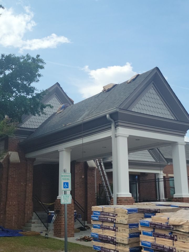 Commercial Roofing Installation using High Grade Asphalt Shingles by Carolina Trophy Roofs