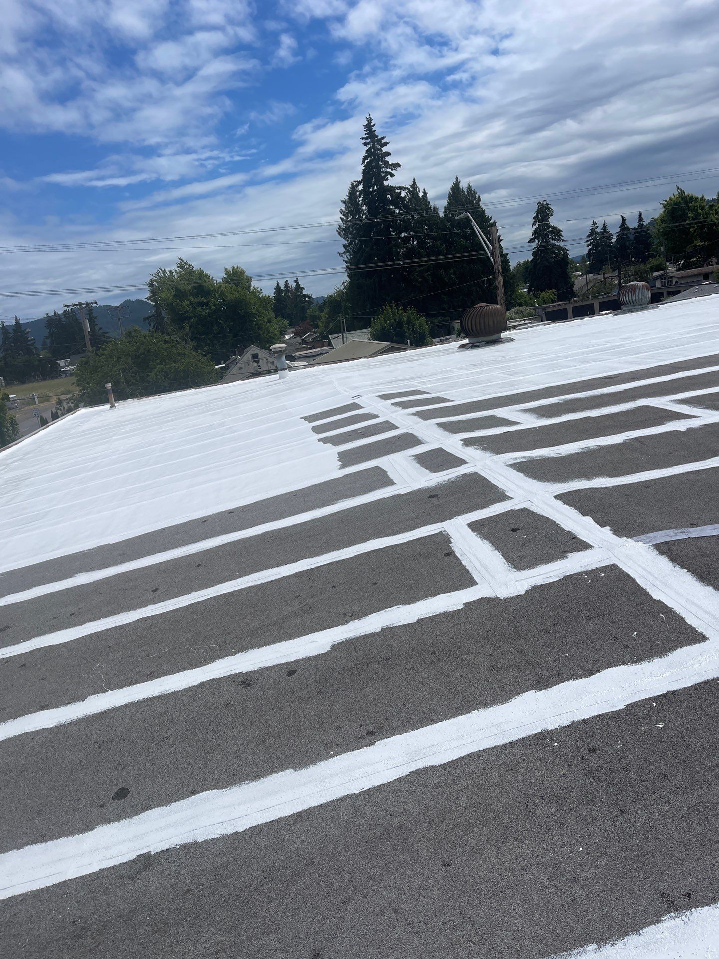 Commercial Roof Restoration and White Coating in Springfield by BEST Roofing & Waterproofing