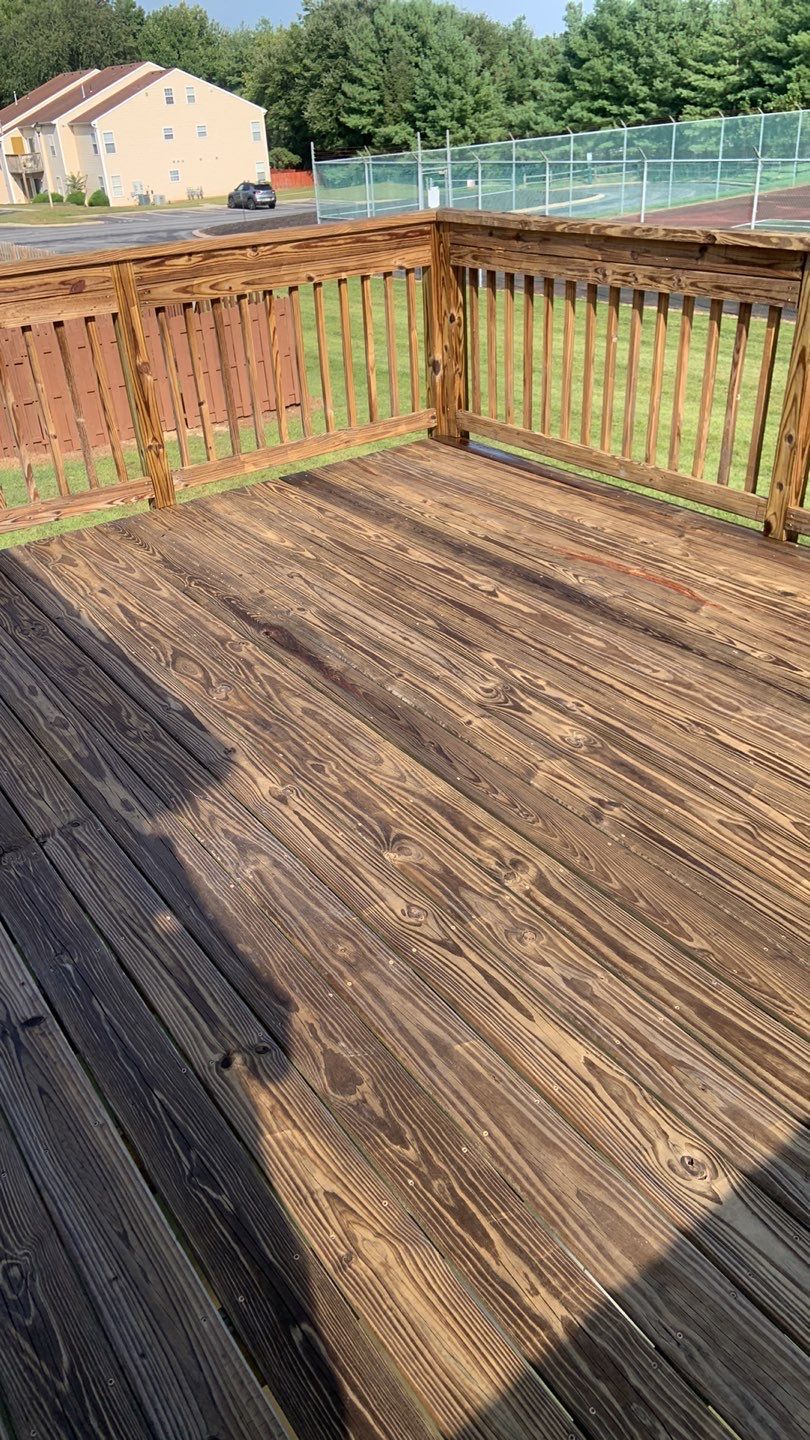 Deck Refinishing using Powerwasher by A1 NERDY HOMES LLC