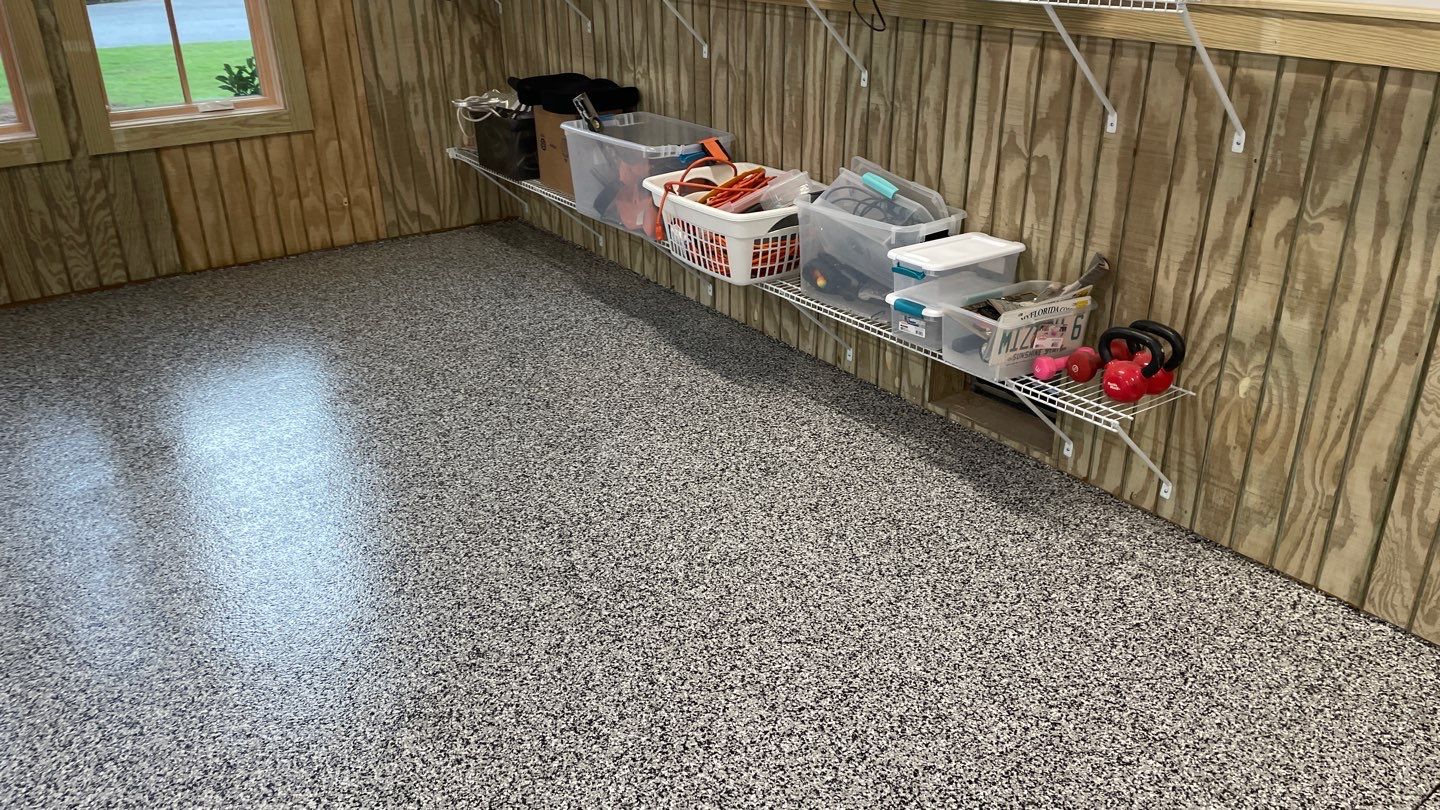 Garage TransFLOORmation using Domino by Innovative Concrete Coatings 