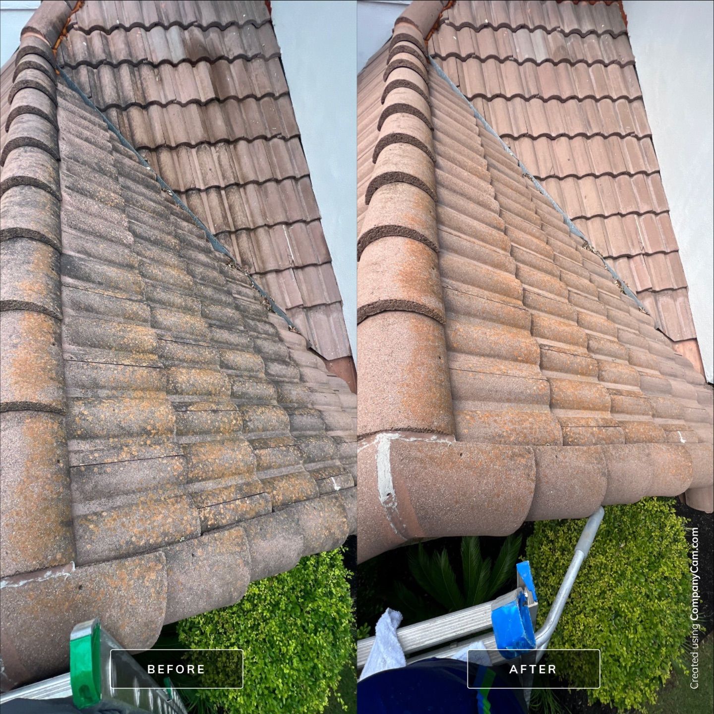 Tile Roof Wash Project in Shavano Park by Bright Choice
