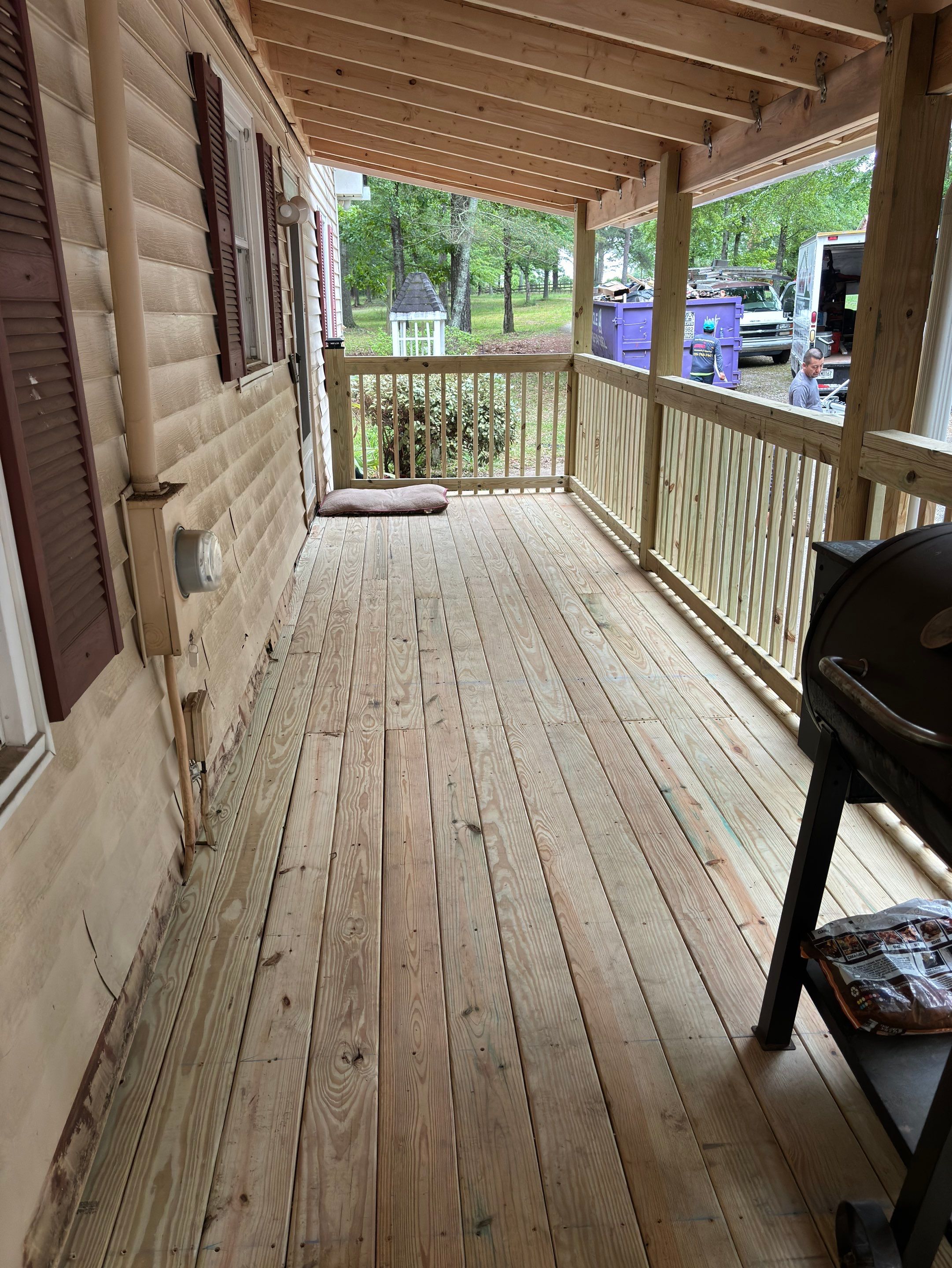 Roof Replacement and cover porch by Deerfield Roofing LLC