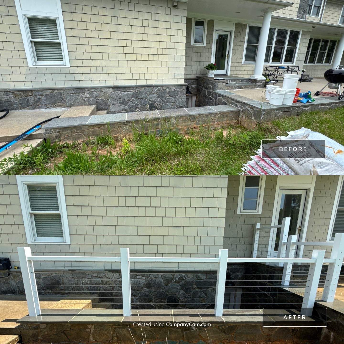 Modern Aluminum Cable Railings – Residential Exterior – Potomac, MD by Capitol Iron Works