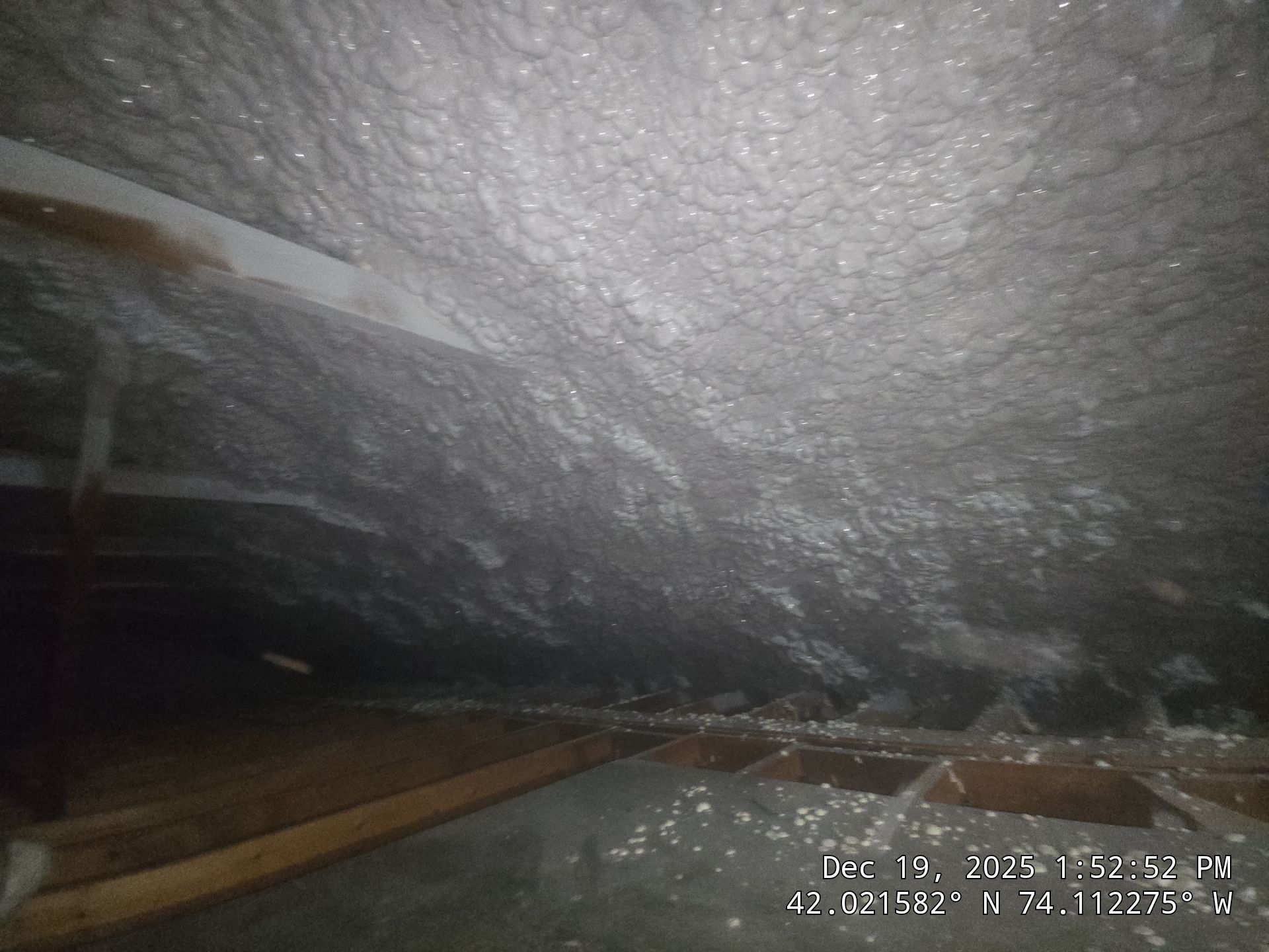 Attic Insulation using open cell spray foam by NYS Foam & Energy