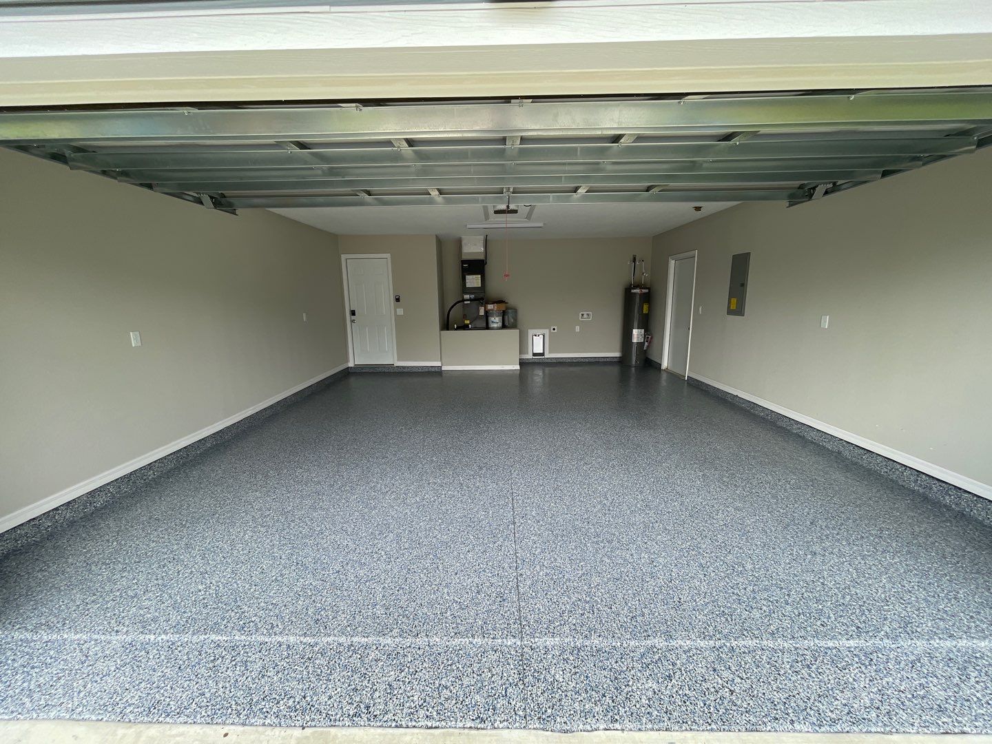 Garage Project in Ocala, FL in Denim by Cross Creek Concrete Coatings