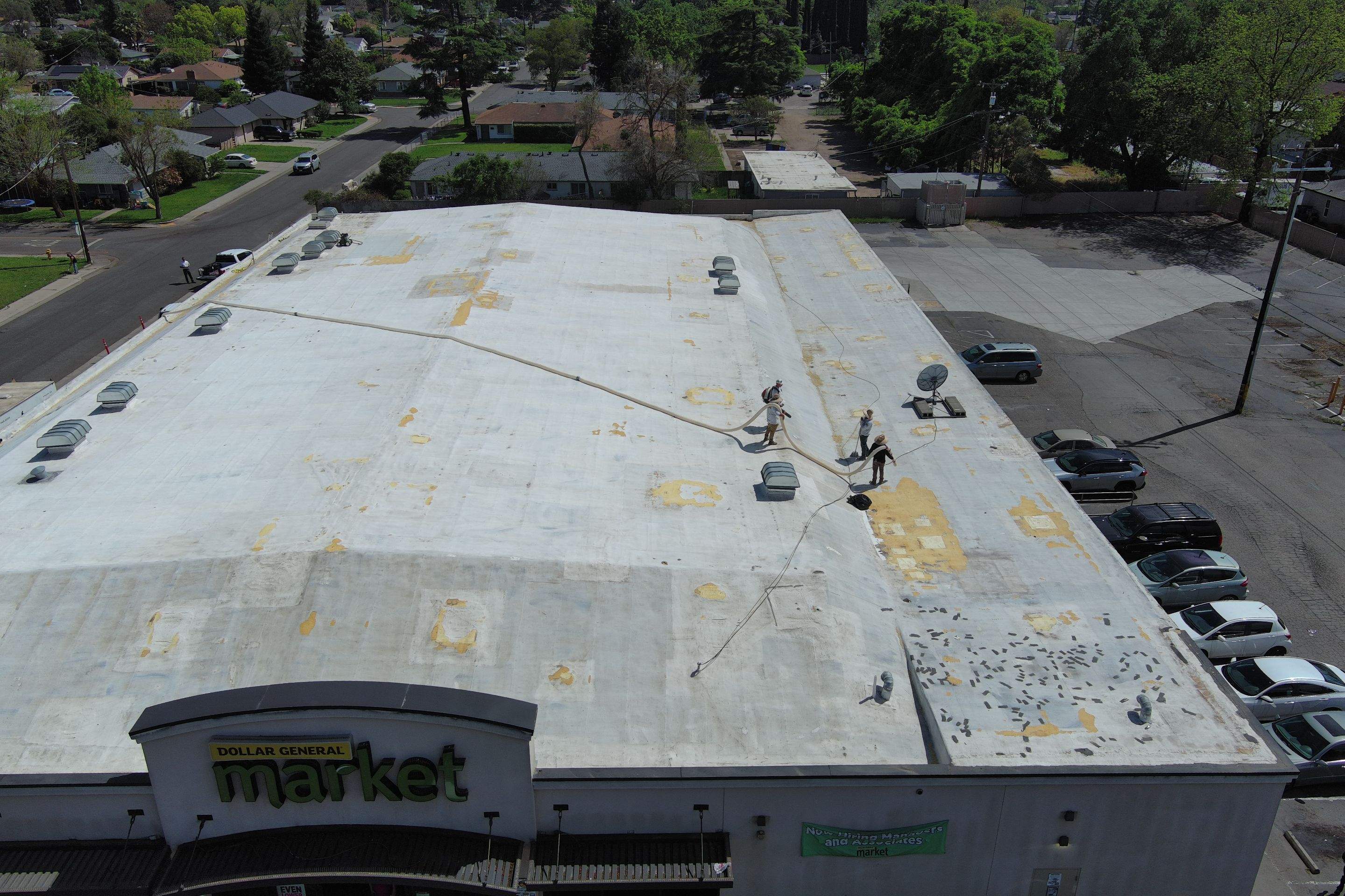 Foam Refurbish using Conklin Benchmark/PUMA XL coatings and spray foam by Straight Edge Roofing Inc