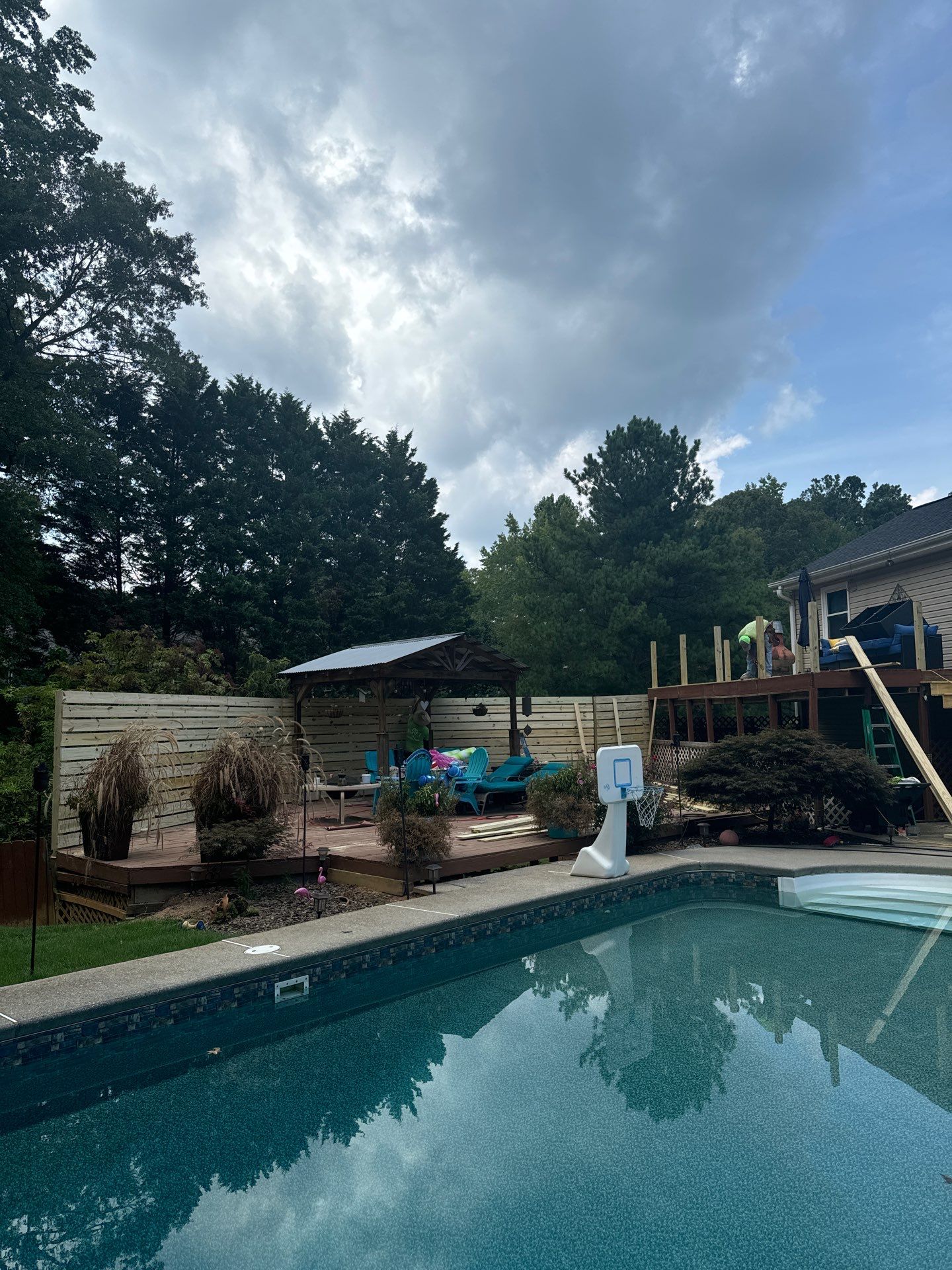 Elevated Deck Construction and Front Porch Renovation in Powder Springs by Swift Home Renovations
