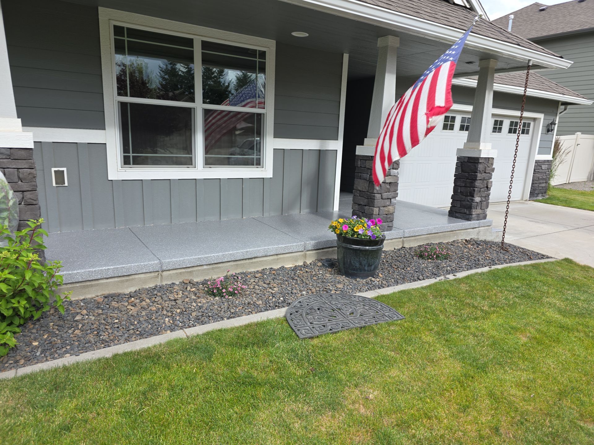 Patio Transformation using Turquoise Hybrid by Croc Coatings, LLC
