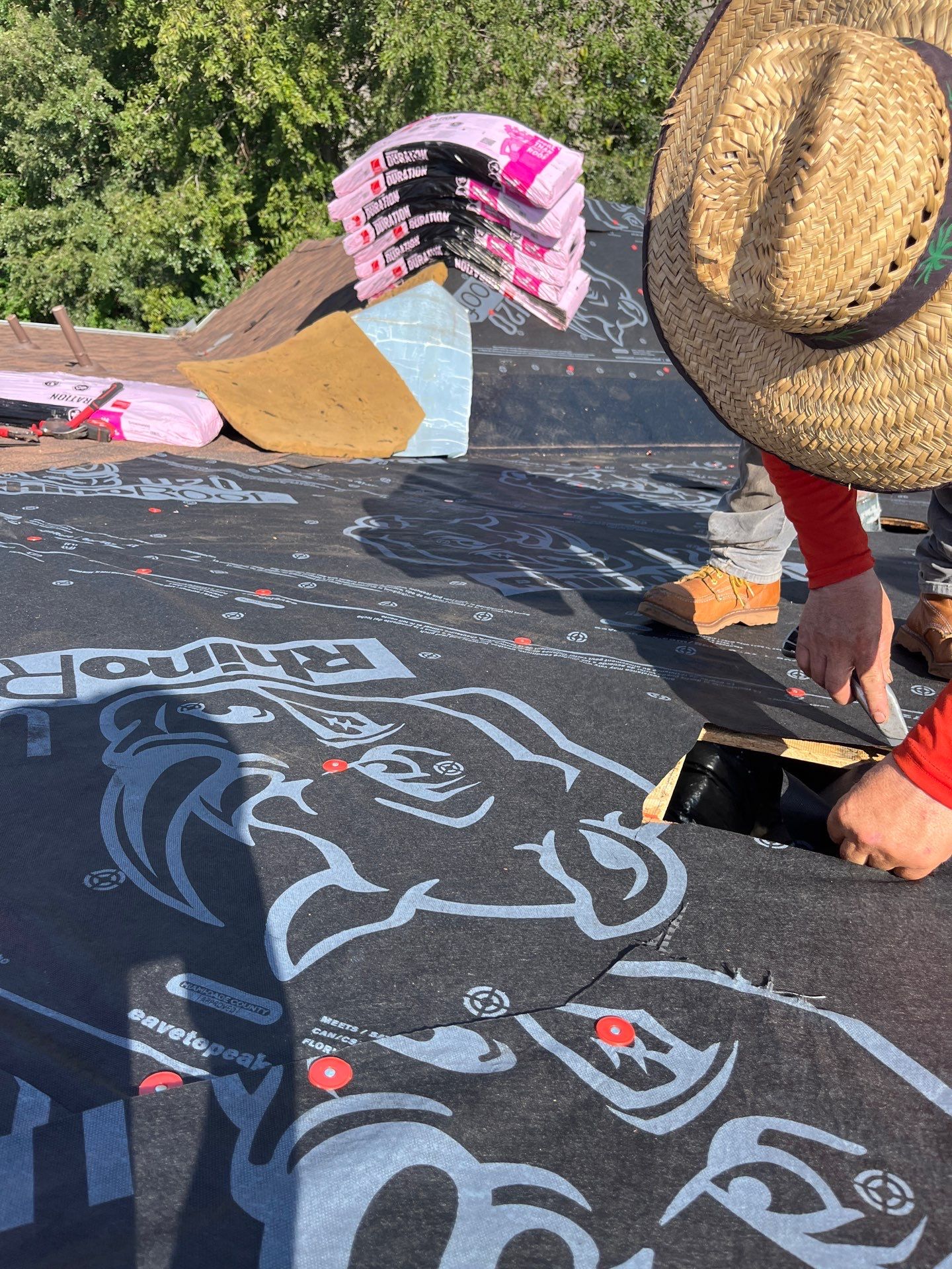 Residential Roofing Installation using Owen's Corning Duration (Lifetime) Shingles by Roof Repair Company