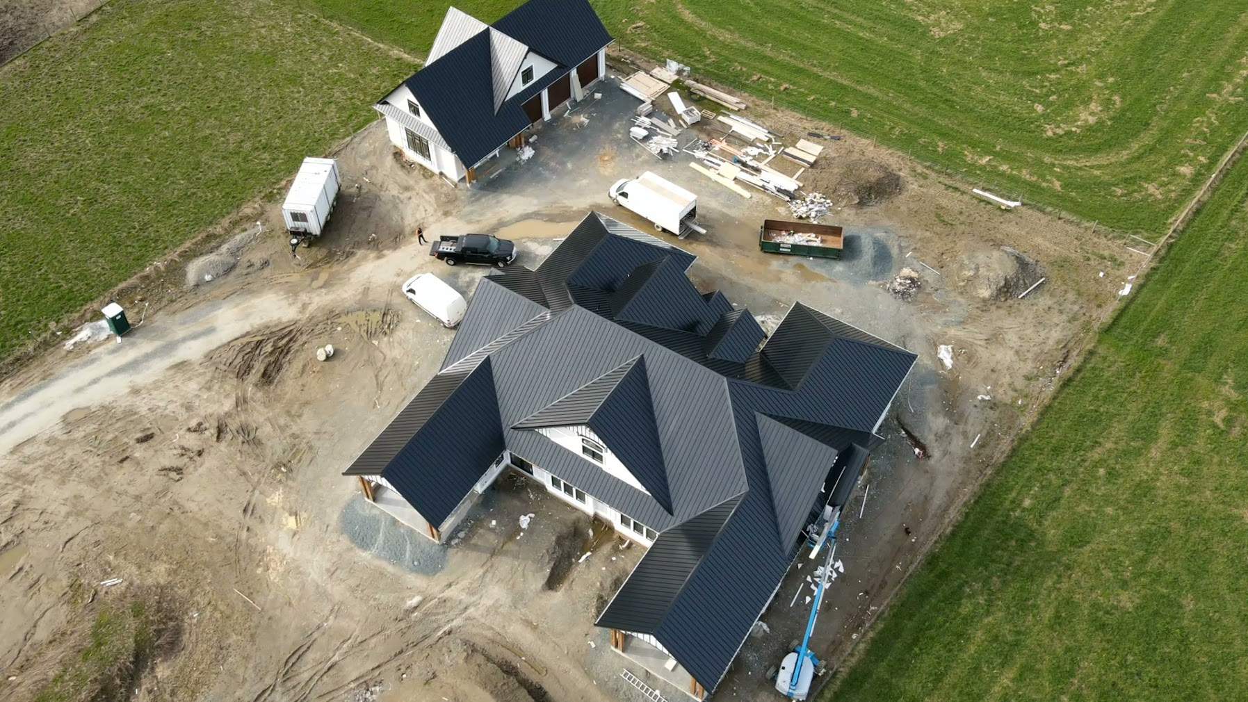 Residential Roofing Installation using 12" Prolok metal  by Top Notch Roofing Inc