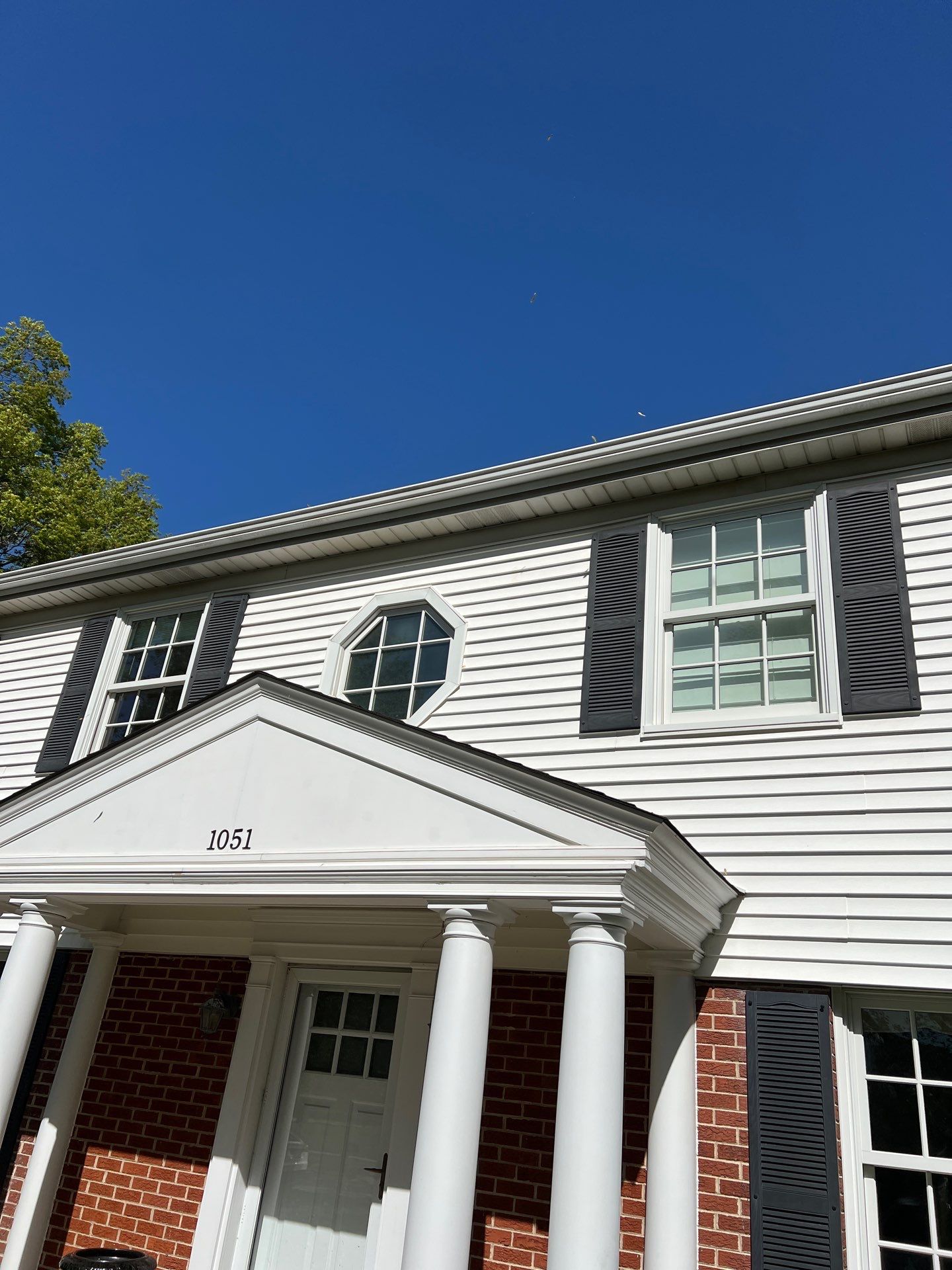 Housewashing  using Algaecide, soft wash soap by Northern Power Washing LLC.