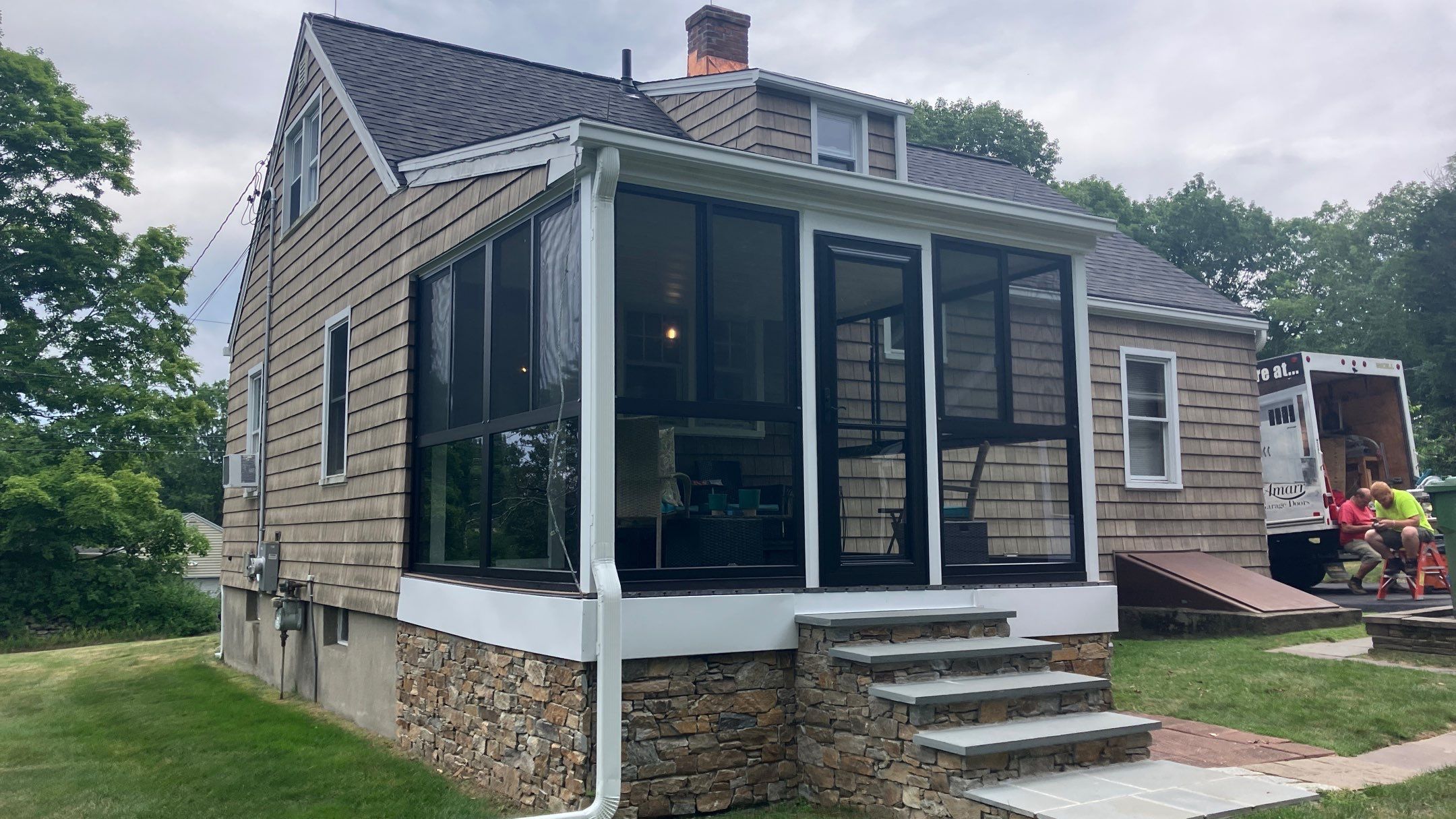 Summer Space Porch Enclosure Transformation by DiGiorgi Roofing and Siding Inc