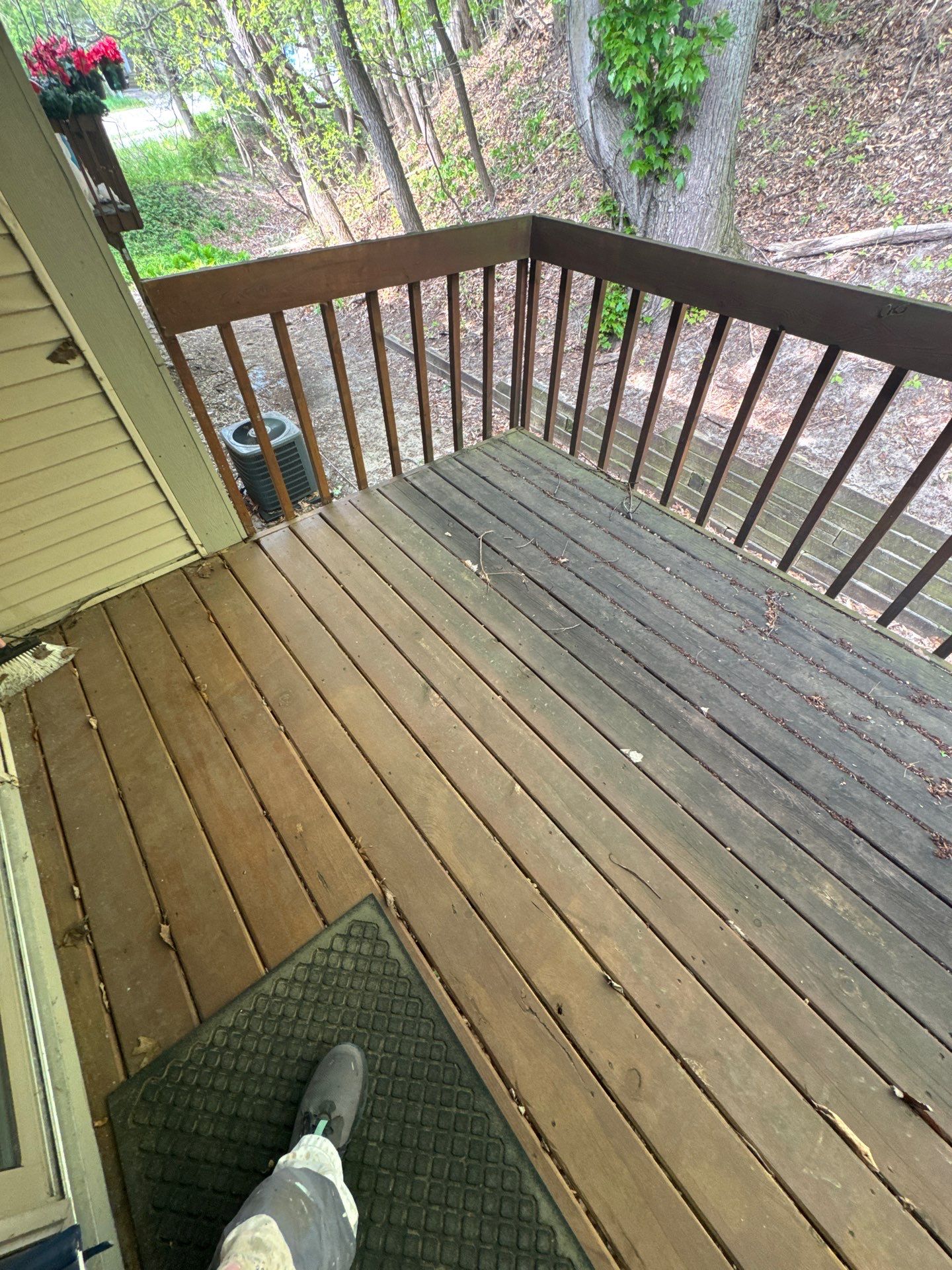 Elevated Wood Deck Restoration and Staining in Spring Lake by Gordon Painting