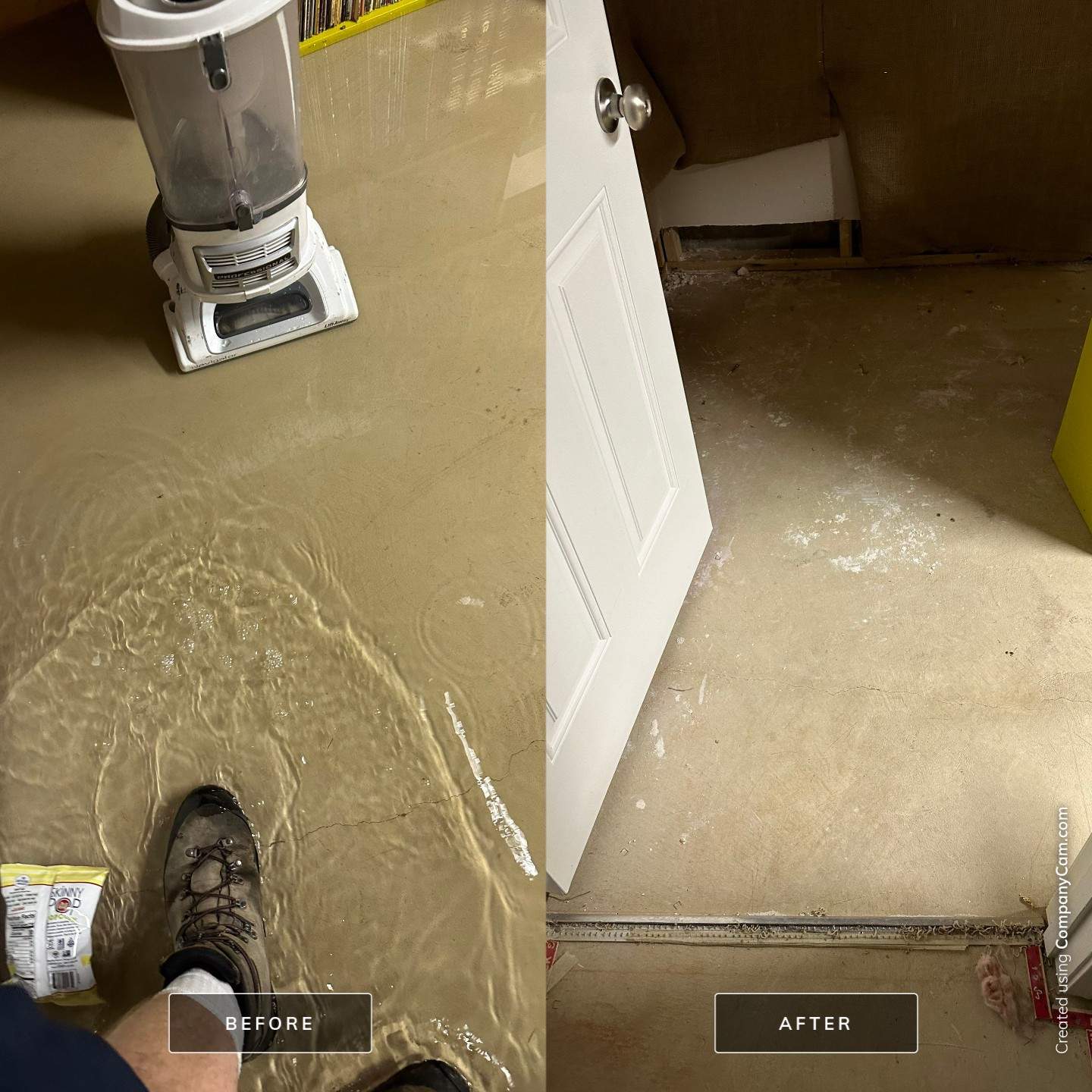 Sump Pump failure loss by BlueRed Restoration