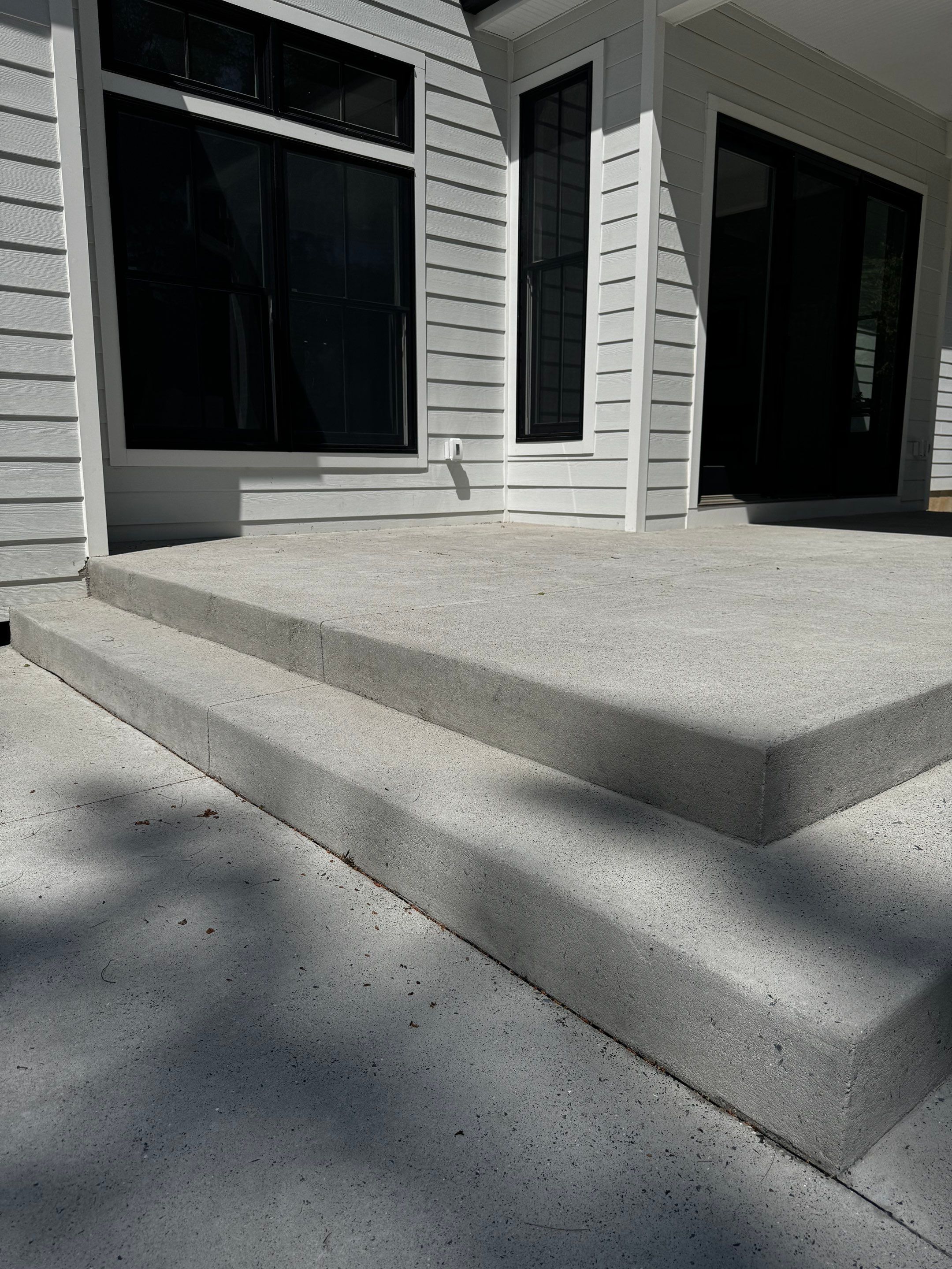Modern Etched Concrete Back Patio in Princeton NJ by Architectural Concrete Design