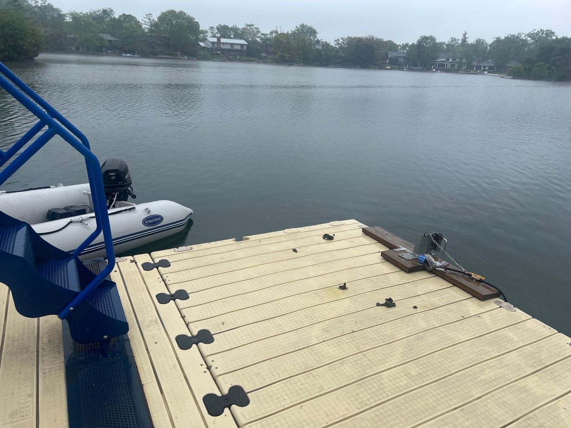 Power washing of floating dock by Northern Power Washing LLC.