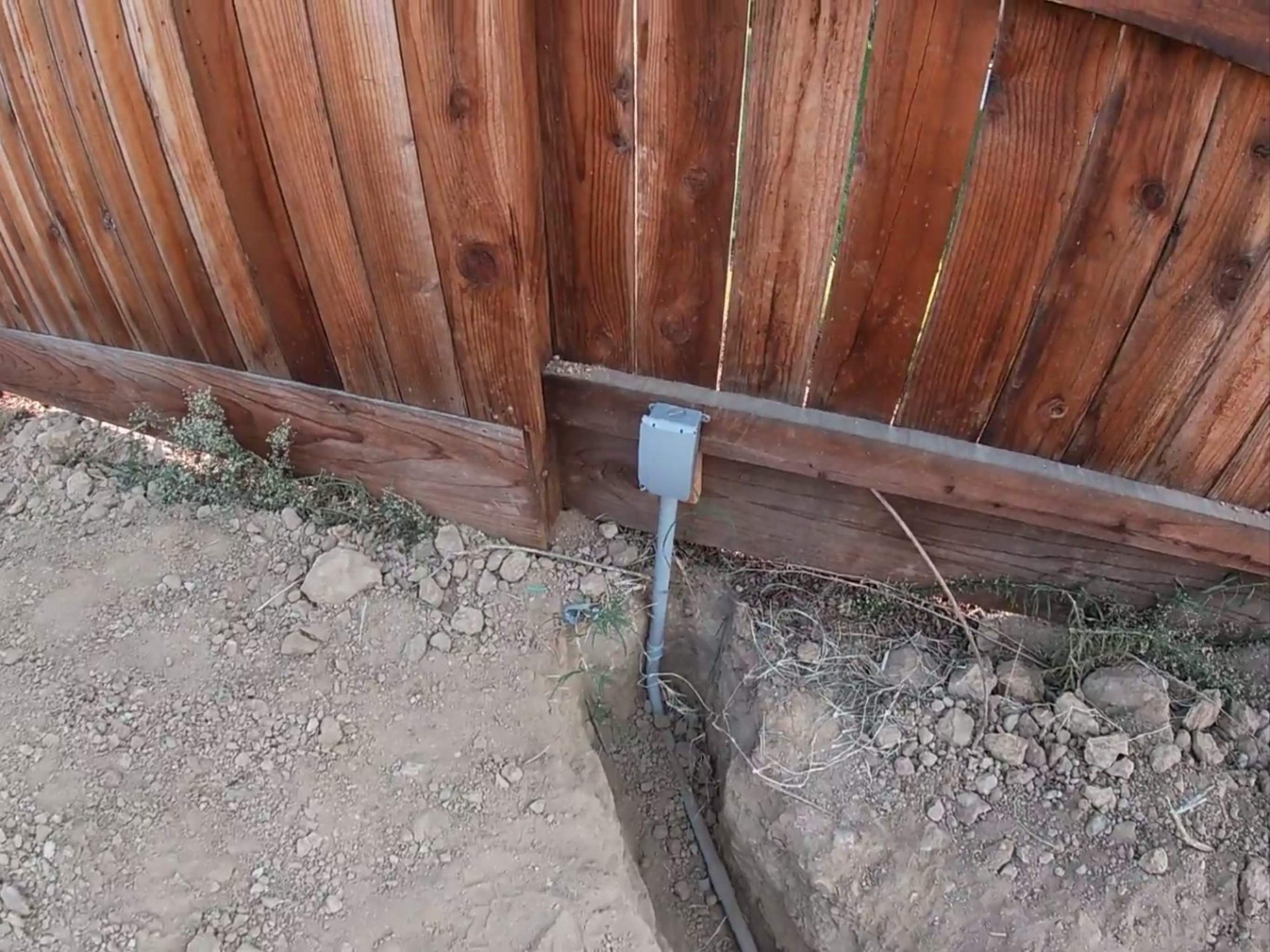 Backyard renovation by Peach Electric Inc