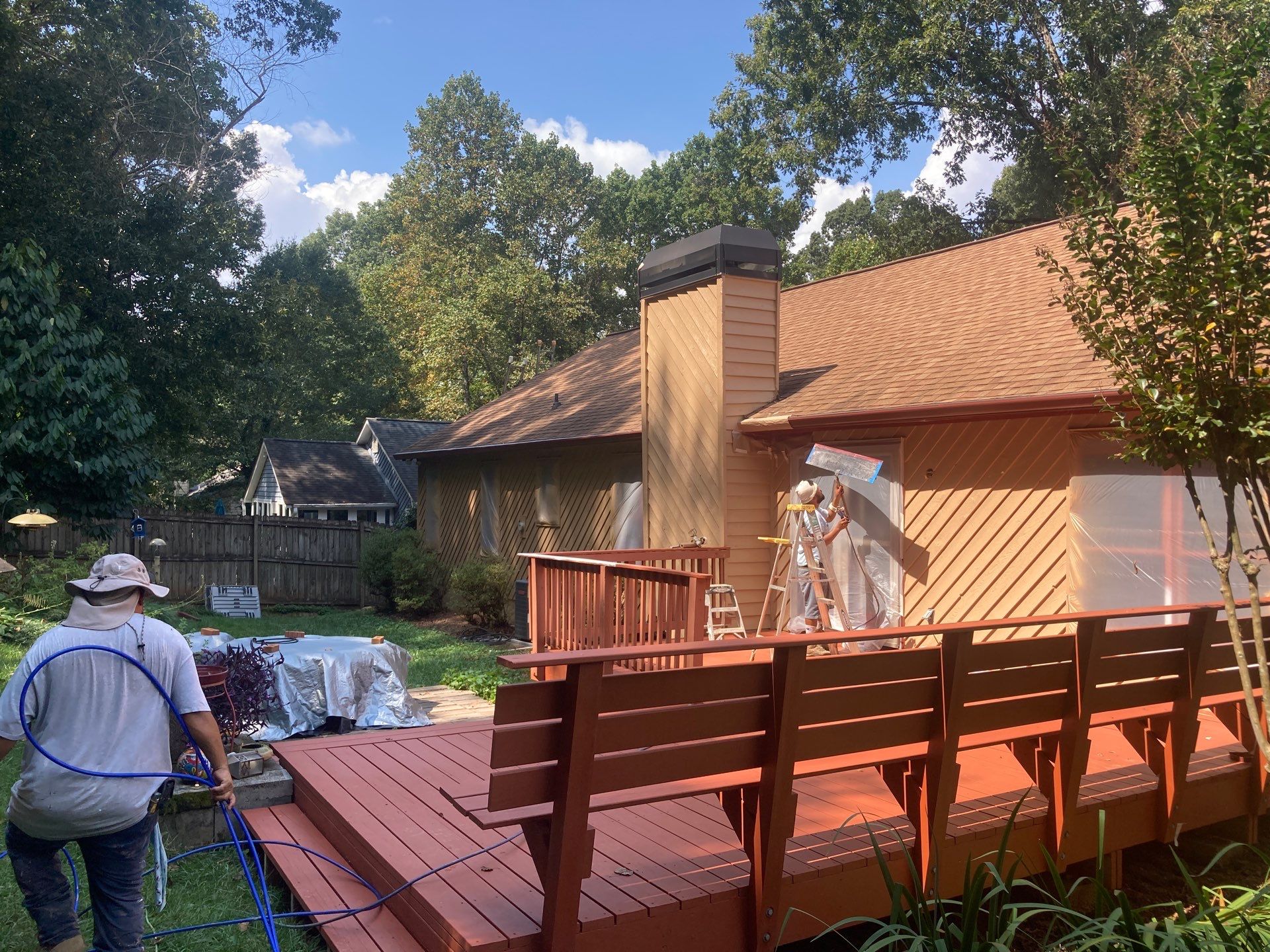 Exterior Painting and Deck Stain in Stone Mountain, GA by Nelson Exteriors