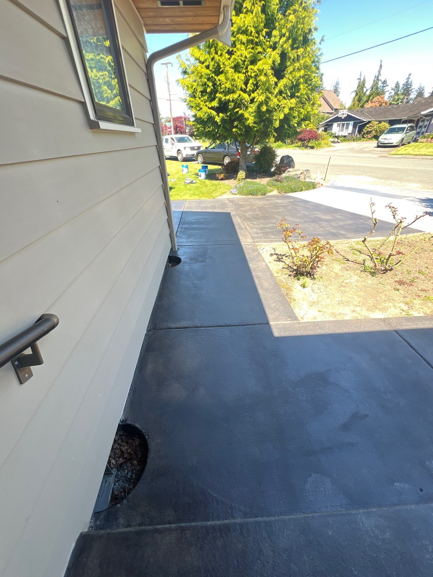 Colored Concrete Driveway Repair with Sealer| Everett    by Jireh Asphalt & Concrete Inc 