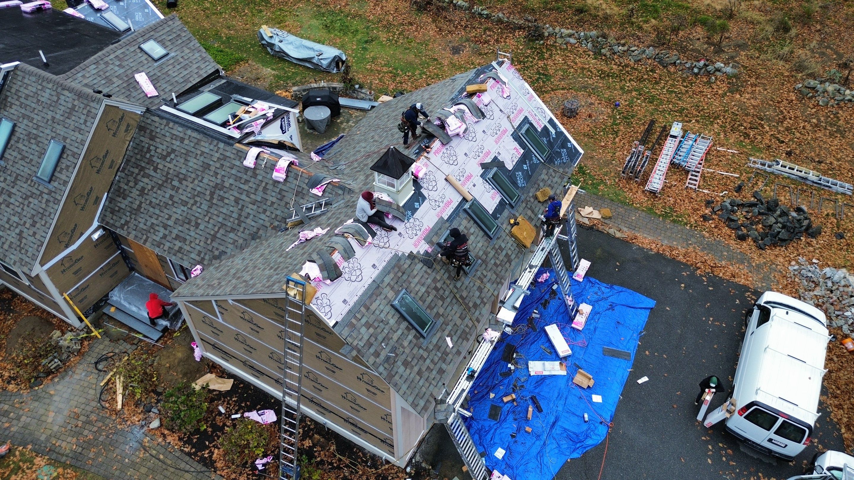 Complete House & Barn Roof with 13 Skylight Reflashing + EPDM Repairs by Mighty Dog Roofing of Greater Middlesex County