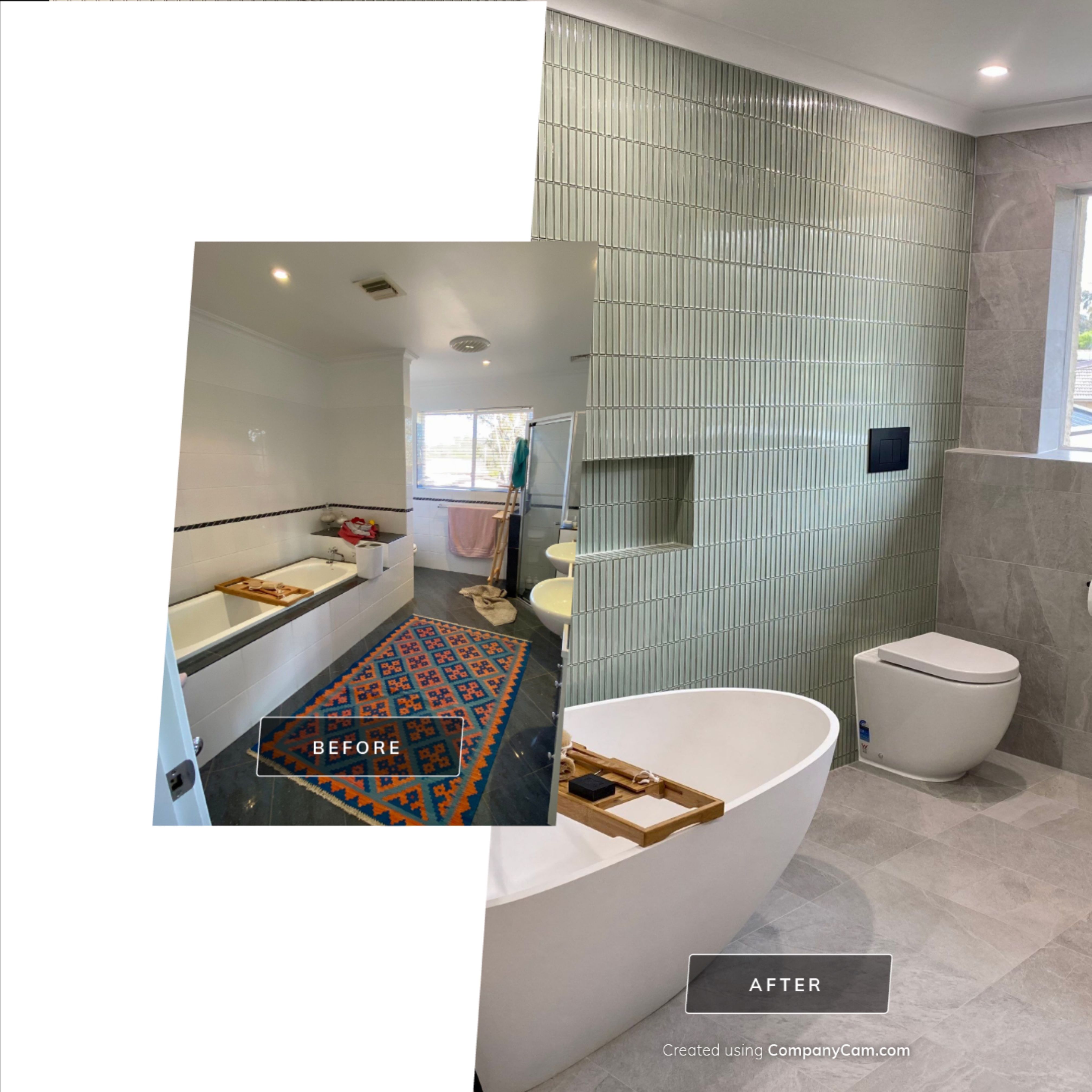 Bathroom Renovation using XROCK 36W White natural 300 x 600 by Re-seal Bathrooms