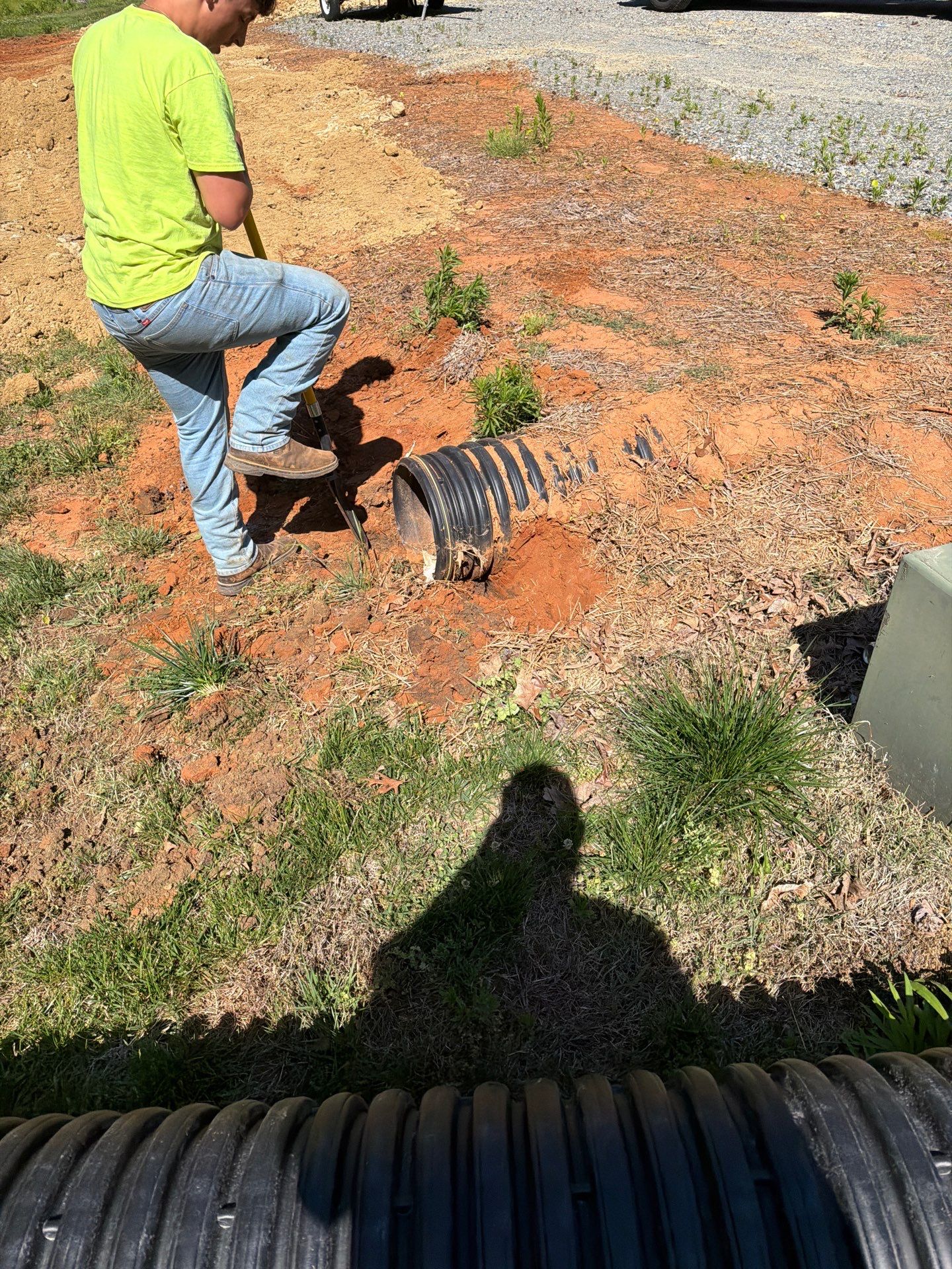 Residential Site Grading and Stormwater Drainage Installation in Thomasville by Four Oaks Grading and Septic, LLC