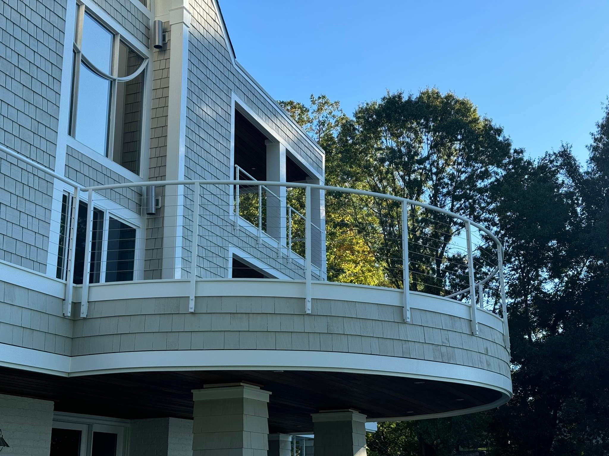 Custom Aluminum Cable Railing System – Face Mounted – Lorton, VA by Capitol Iron Works