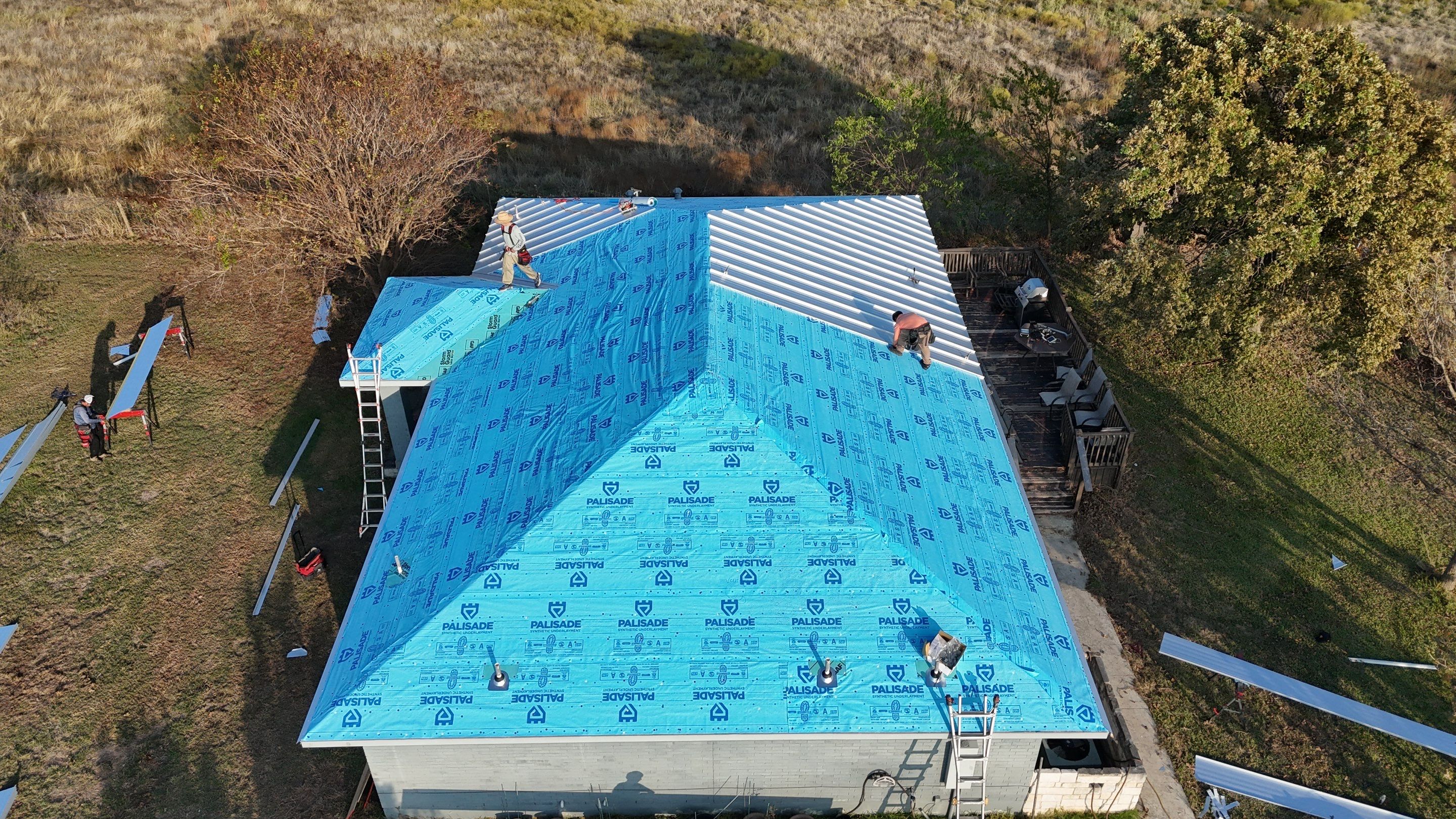 Residential Roof Replacement using 24 GA Standing Seam by Action Exteriors Austin