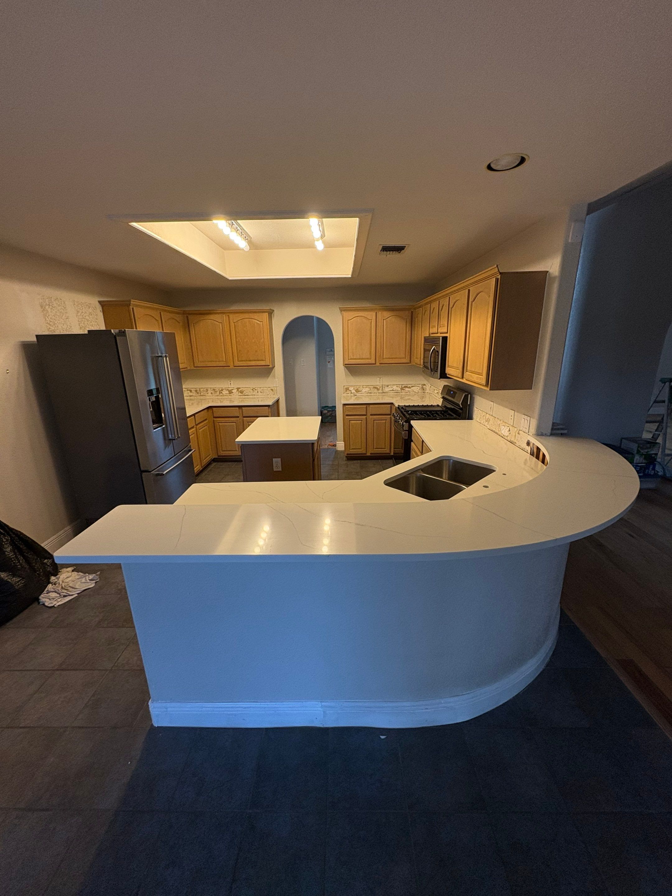 Kitchen and Bathroom Quartz Countertop Installation in Helotes