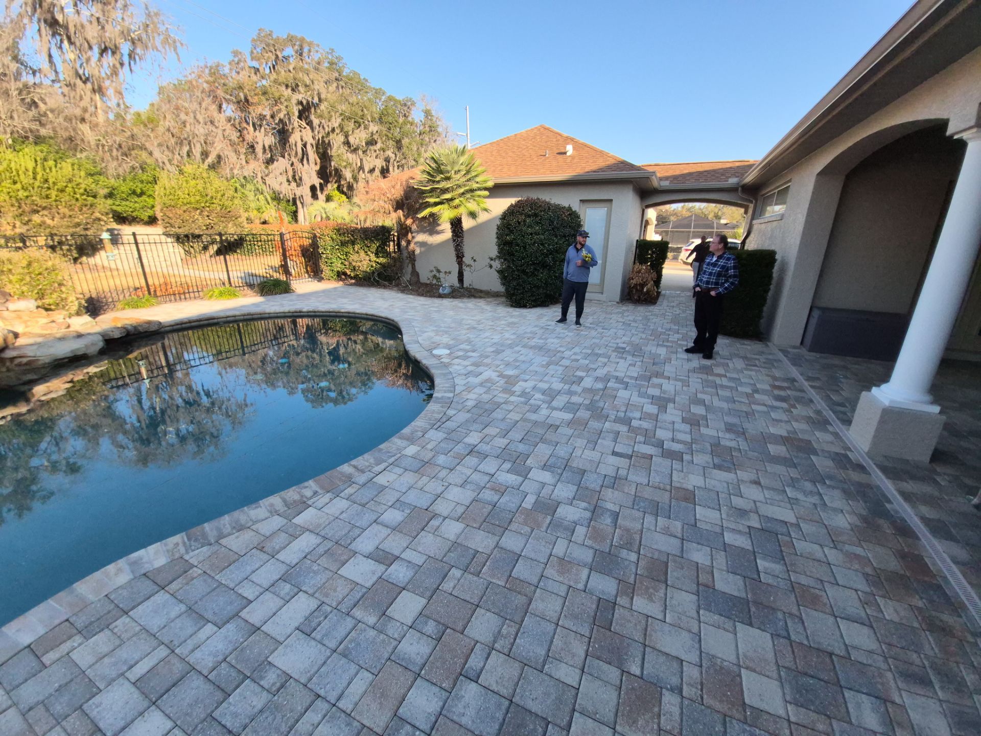 Brick Paver Sealing and Cleaning for Ocala Home and Pool Deck by Infinite Exteriors LLC