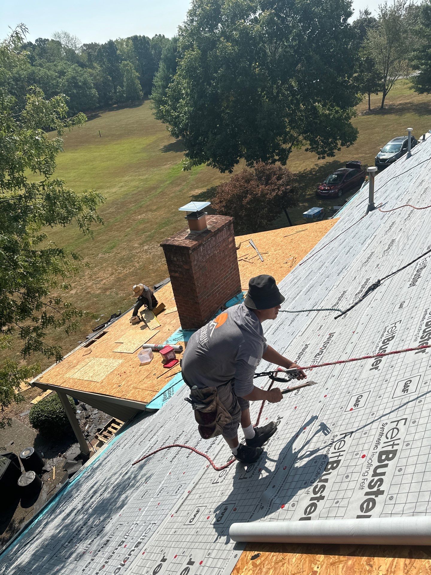 Residential Roofing Installation using GAF Timberline HDZ Charcoal by Undersun Roofing 