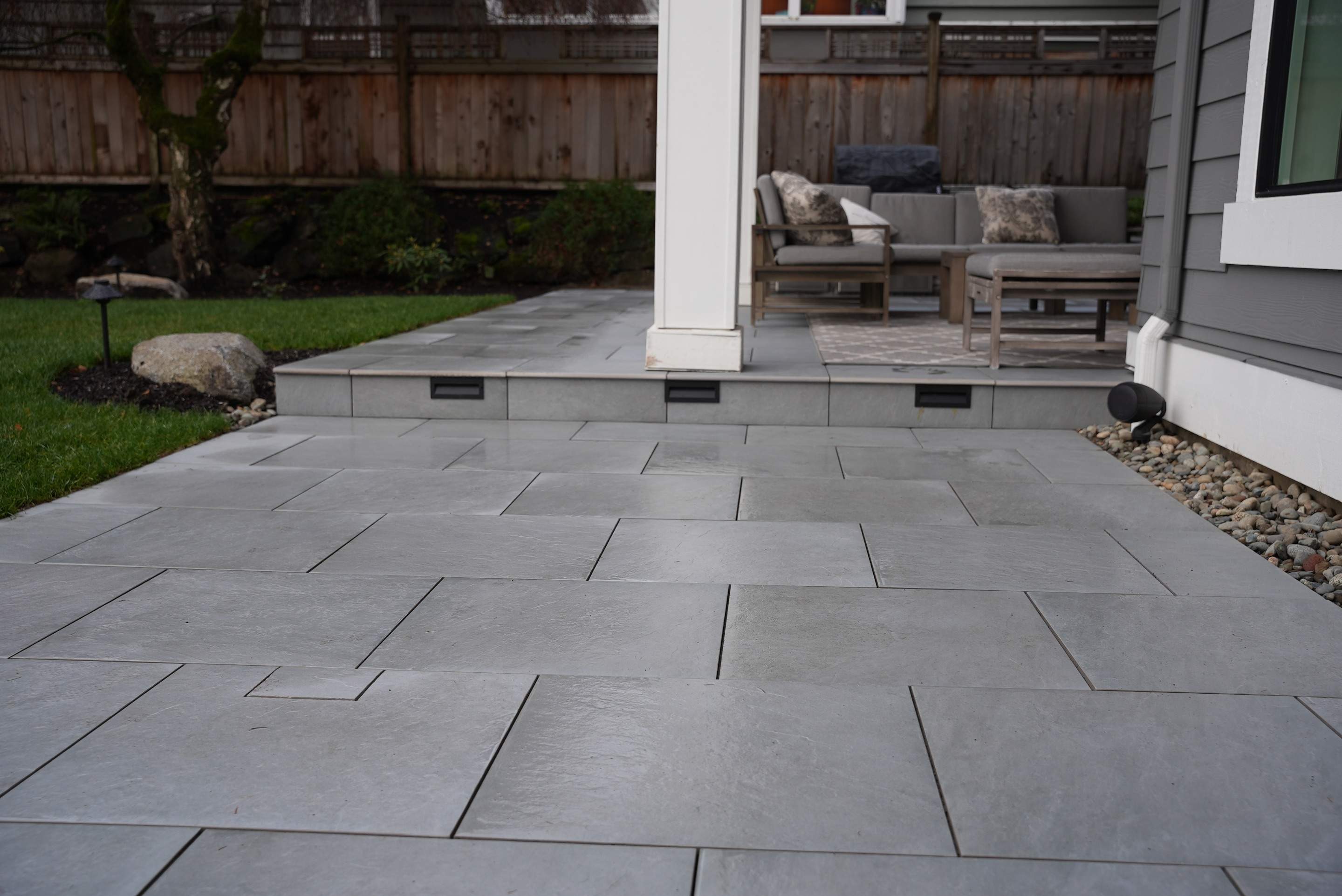 Hardscaping Back Patio Landscape Project  by Jireh Asphalt & Concrete Inc 