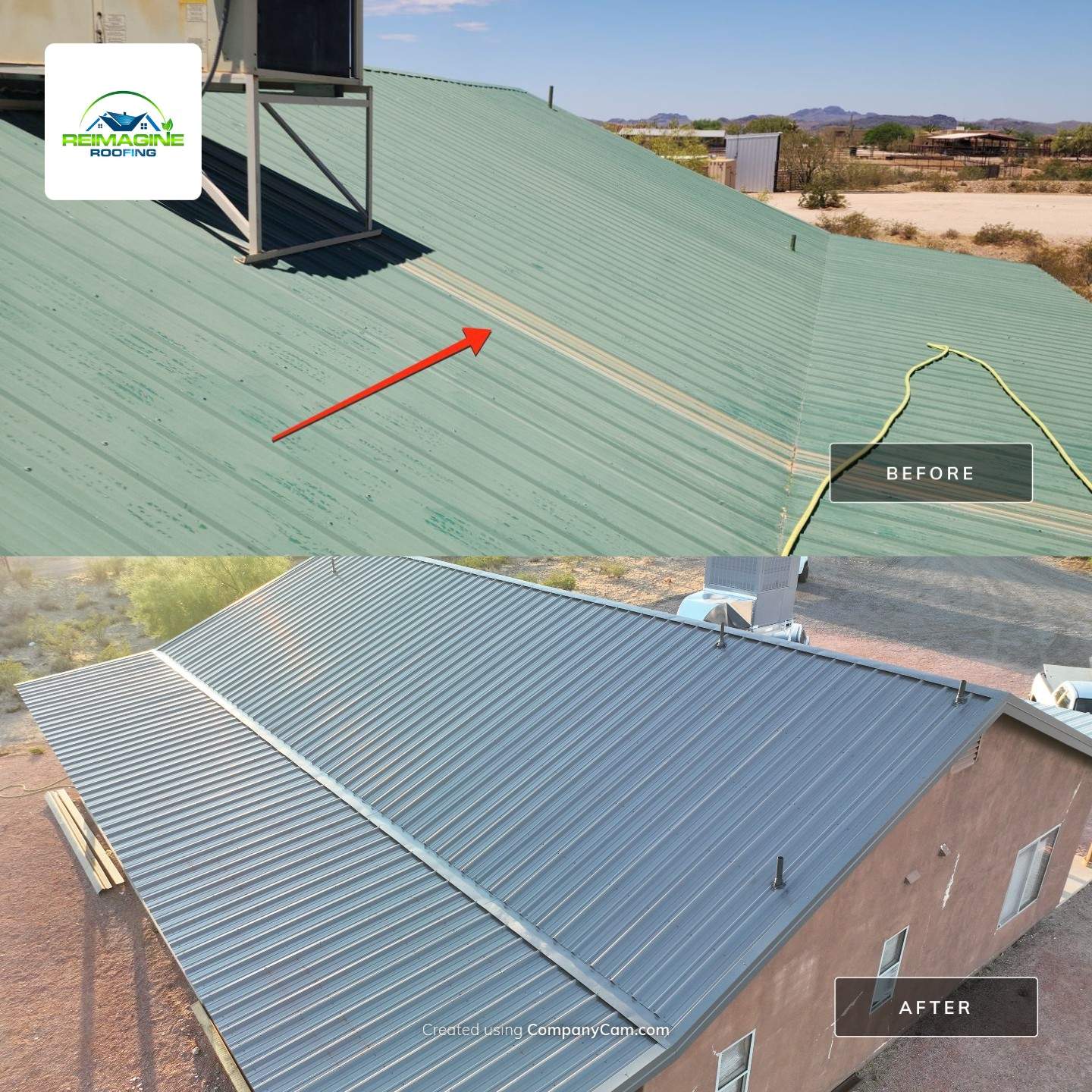 Slate Gray Exposed Fastener by Reimagine Roofing