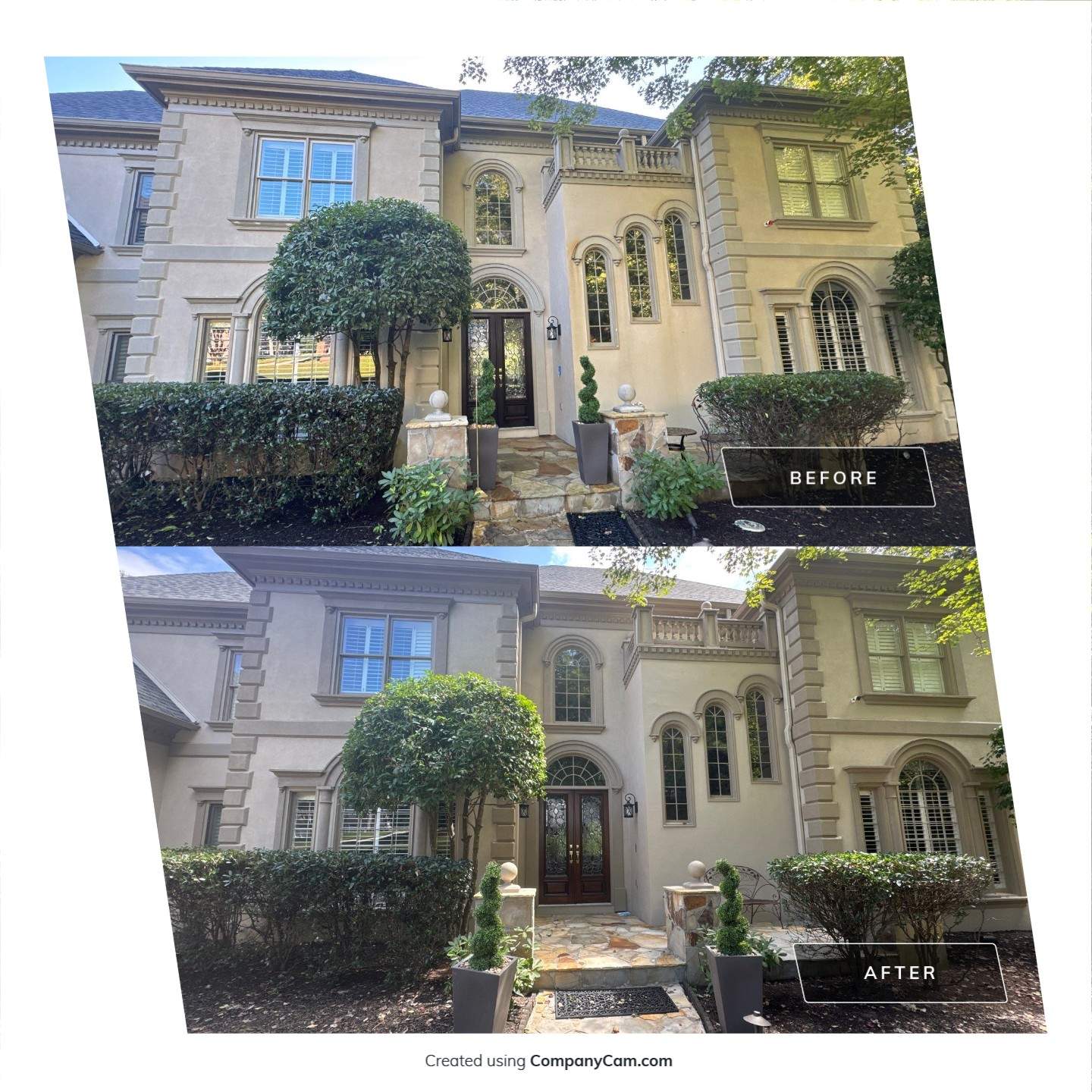 Full Exterior Stucco Painting and Restoration in Roswell Georgia by Swift Home Renovations