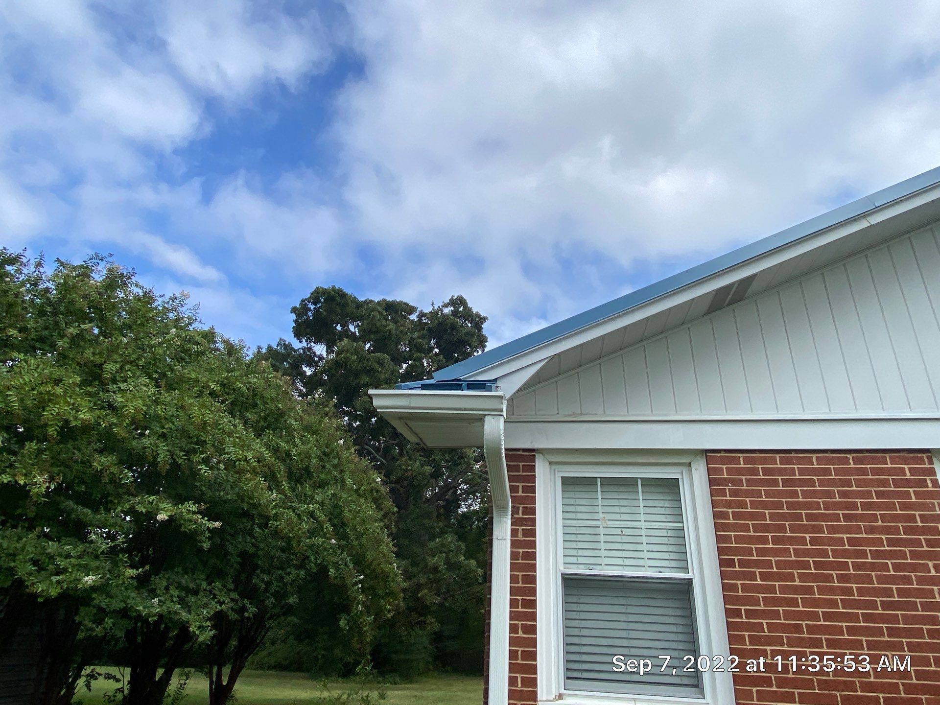 Carolina Blue Standing Seam Roof by Just In Time Roofing and Restoration