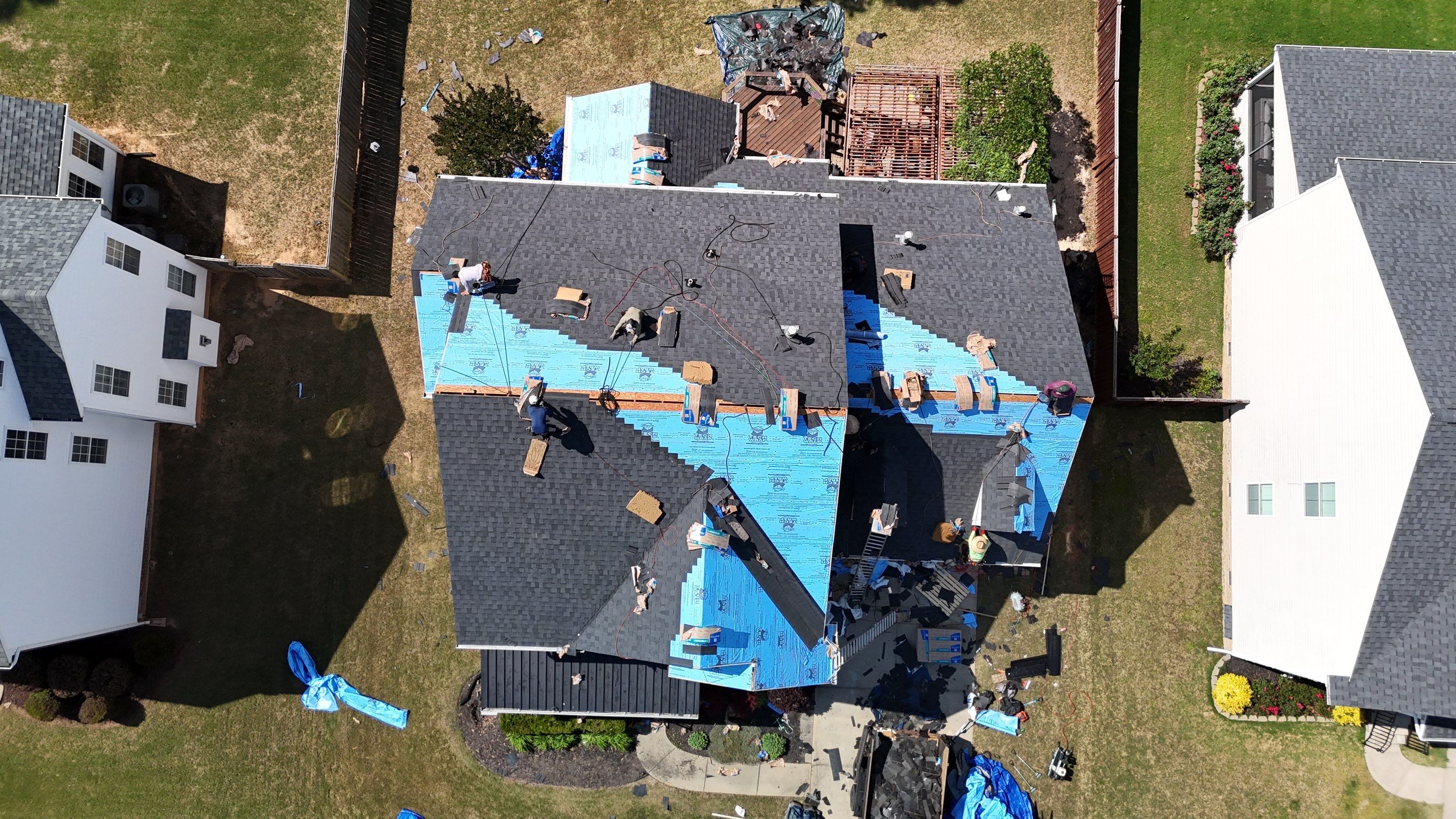 Full Asphalt Shingle Roof Replacement in Simpsonville, South Carolina by Roofers LLC