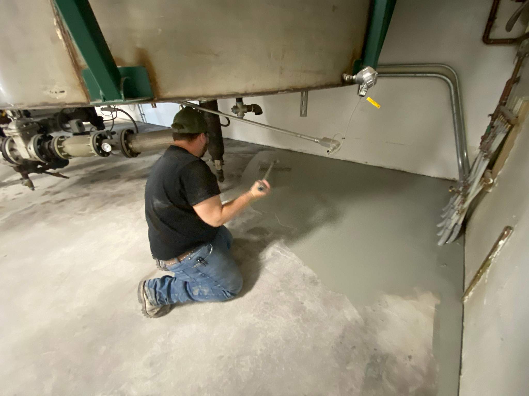 Commercial Floor Transformation using North Pole with Green by Croc Coatings, LLC