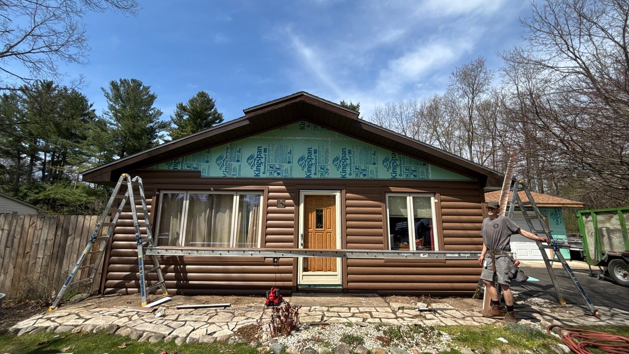 Siding Installation using Timbermill Forest Brown by 180 Contractors