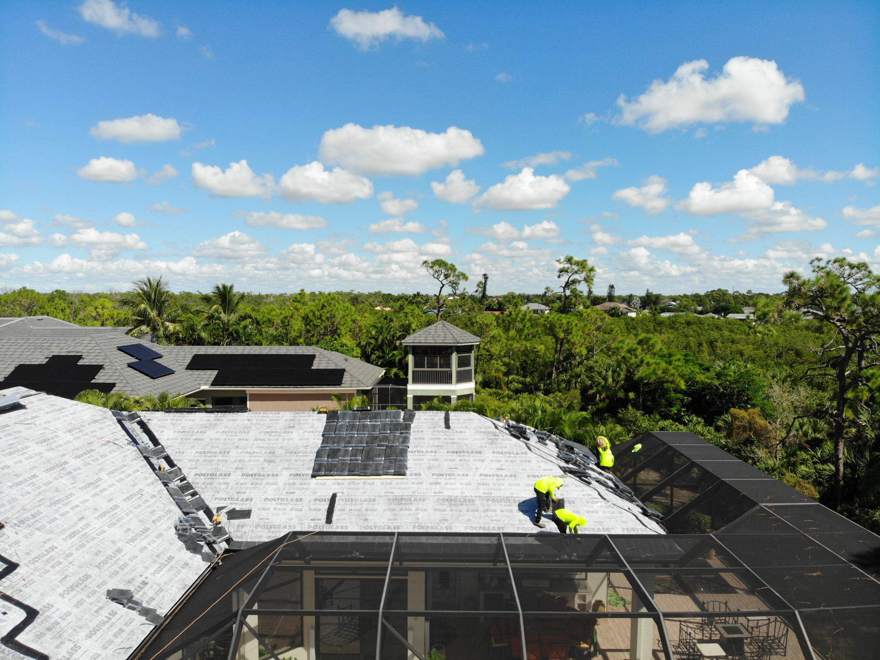 Residential Roofing Installation using Brava Slate Tile in Estero, Florida by International Roofing