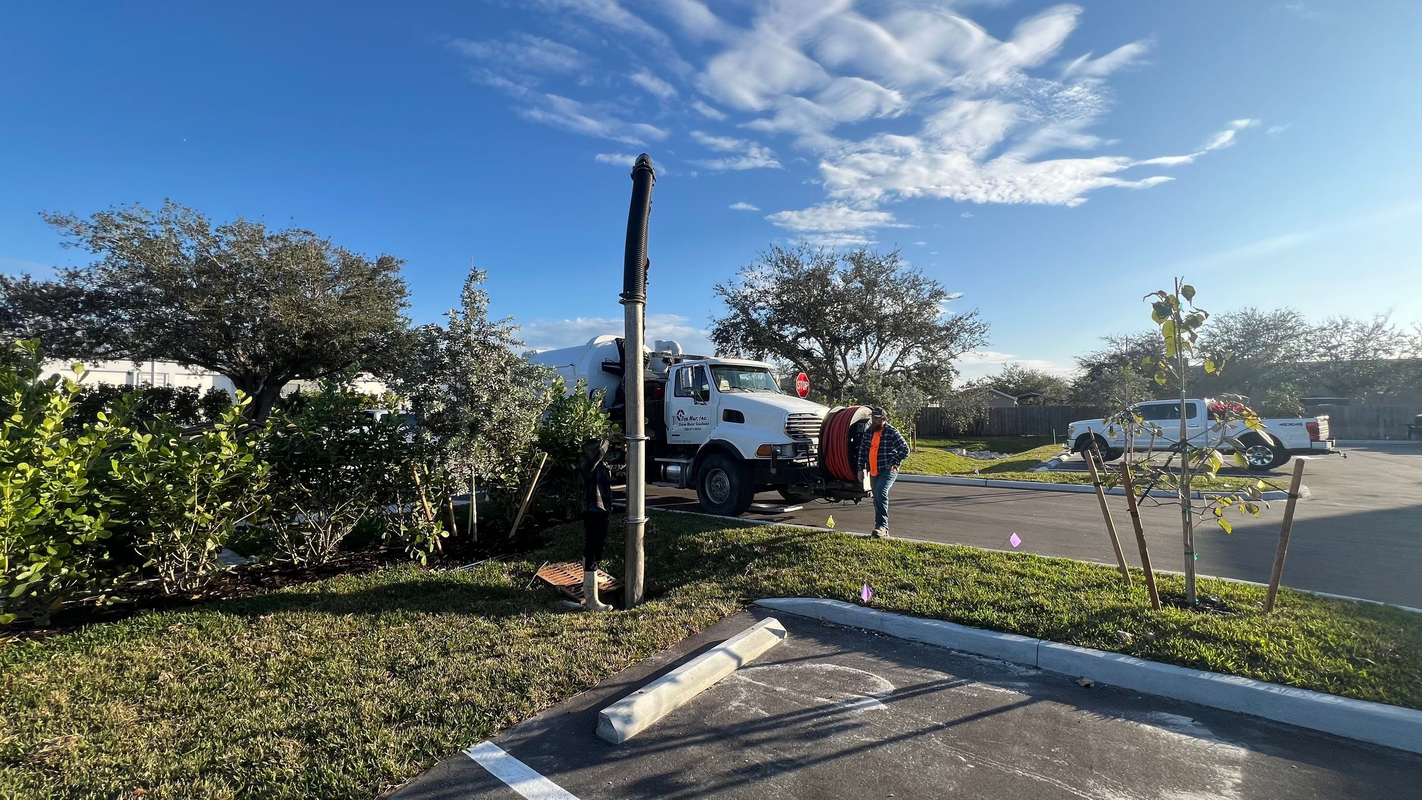 New Commercial Construction Stormwater System Cleaning by APS Power & Water