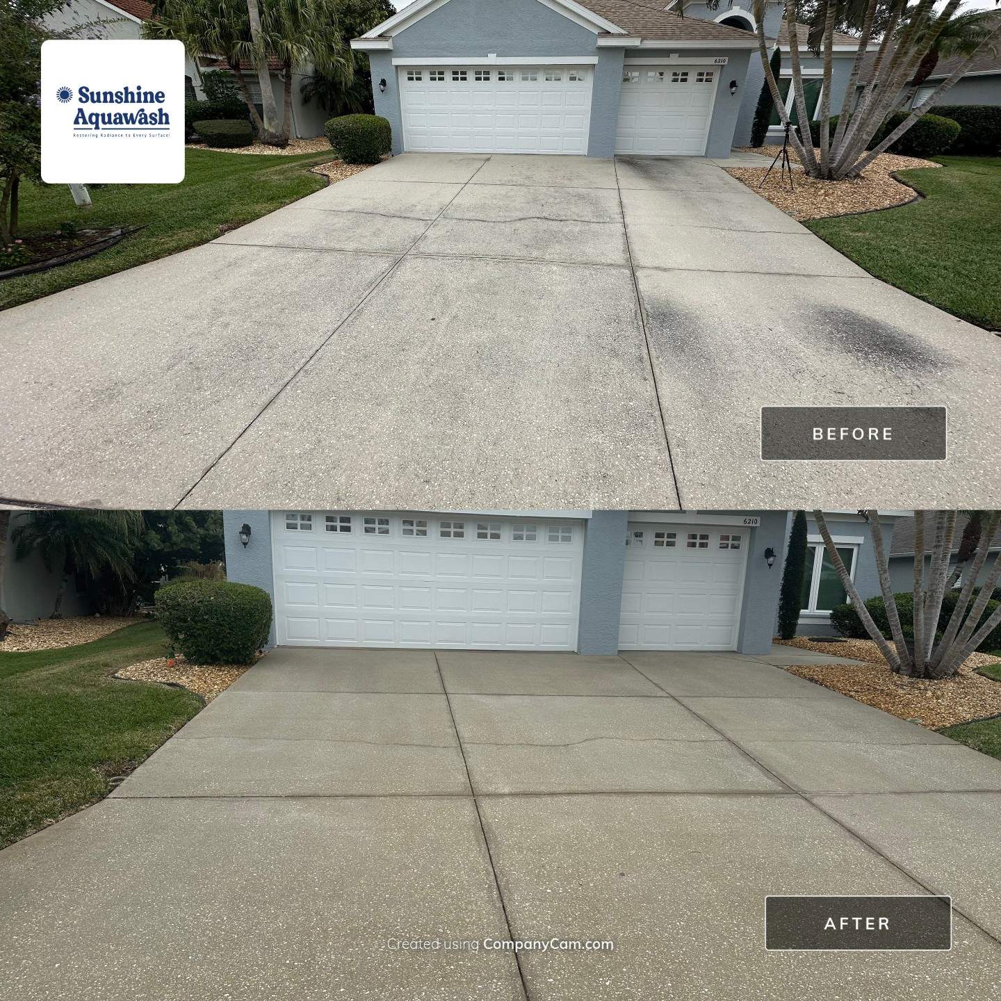 Concrete Driveway, Entryway & Street Curbing Cleaning in Fairways at Imperial Lakes, Palmetto, FL | Sunshine AquaWash by Sunshine AquaWash