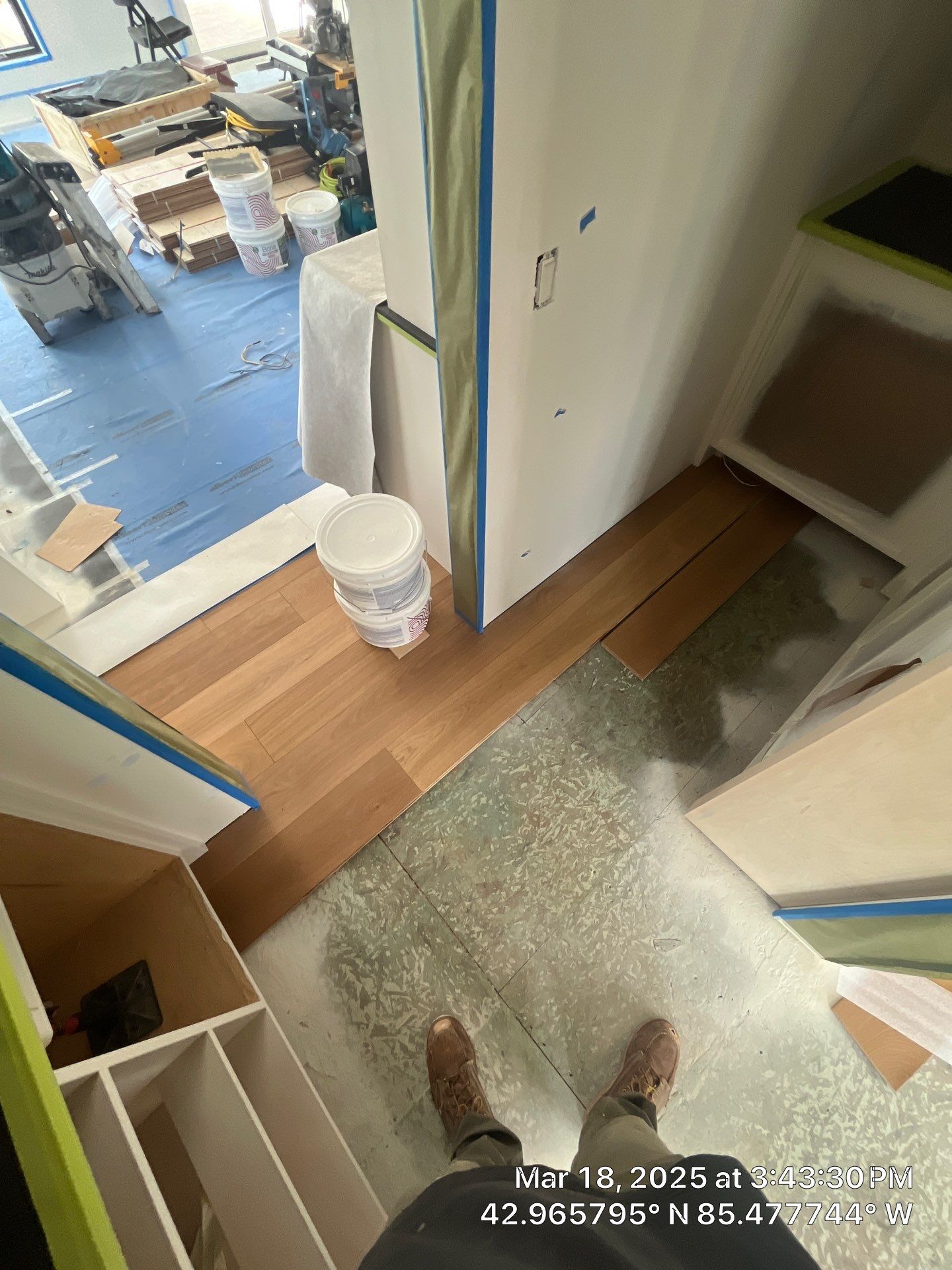 Engineered European White Oak with Matching Custom Stair Nose by RTBaldwin Hardwood Floors