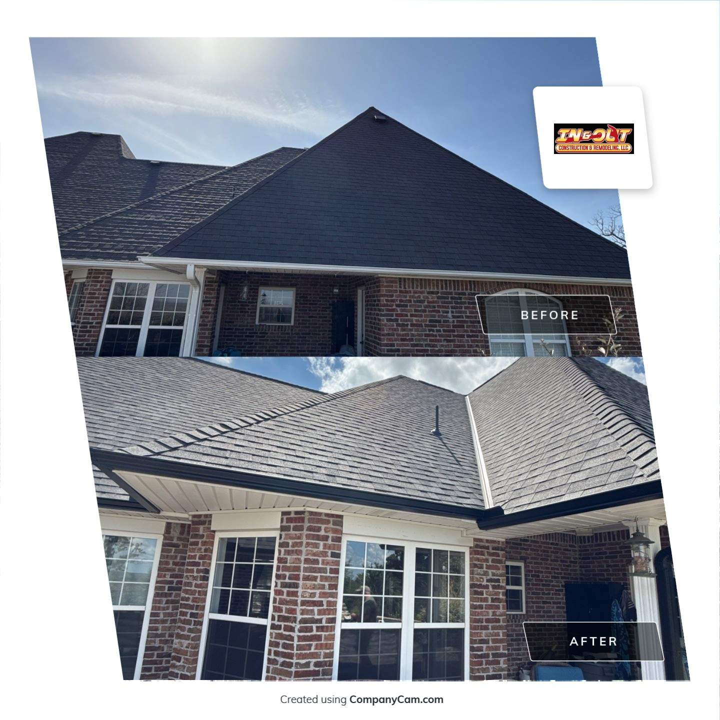 Roof replacement w/code upgrades all paid by Insurance. by In & Out Construction & Remodeling, LLC