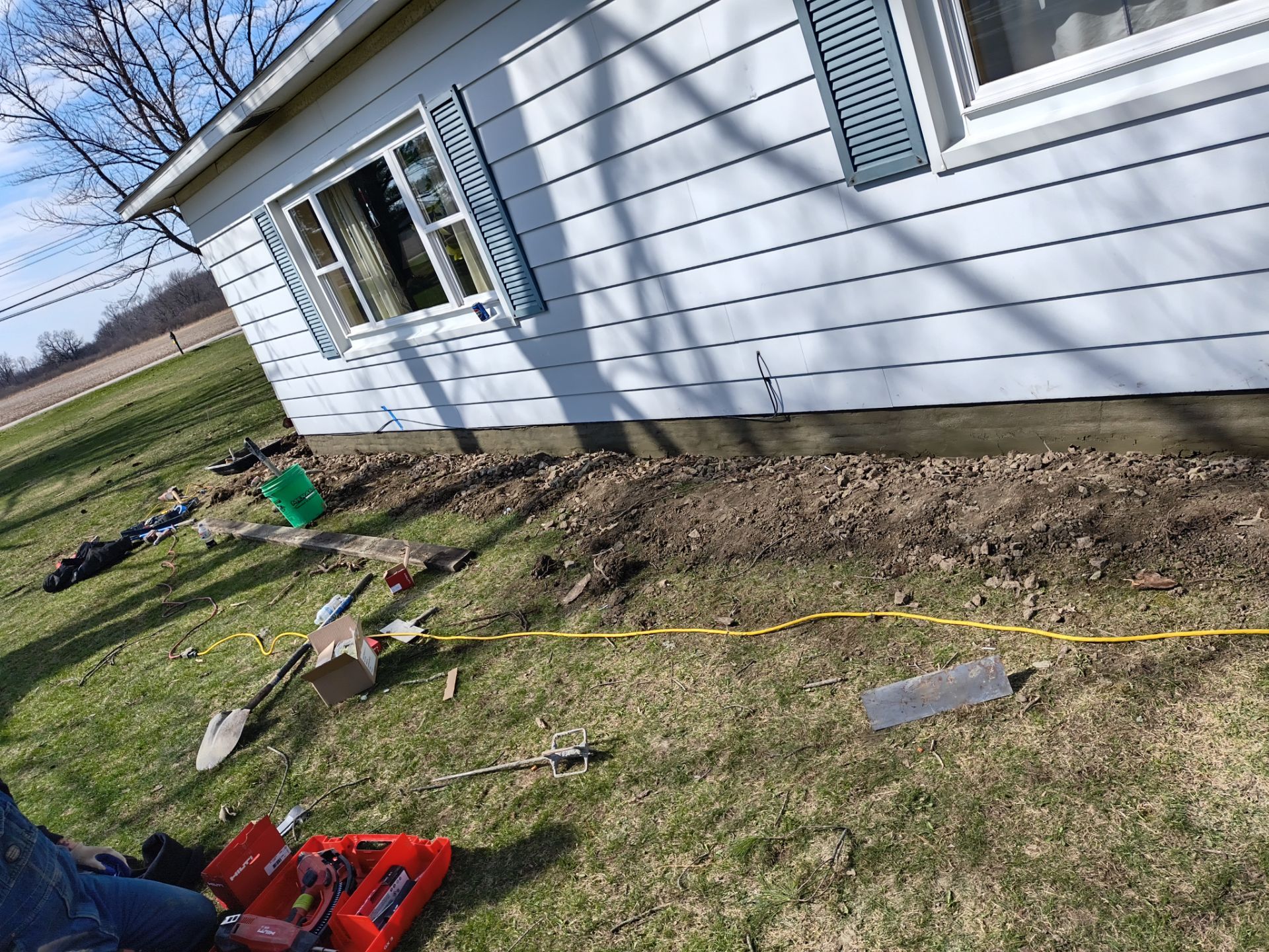 Helical Piers & Parge Coating by Toledo Basement Repair 