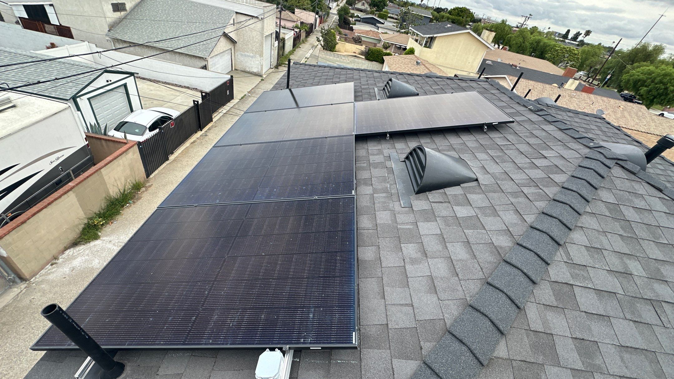Residential Solar Panel Installation and Electrical Service Upgrade in Los Angeles by AWS Solar