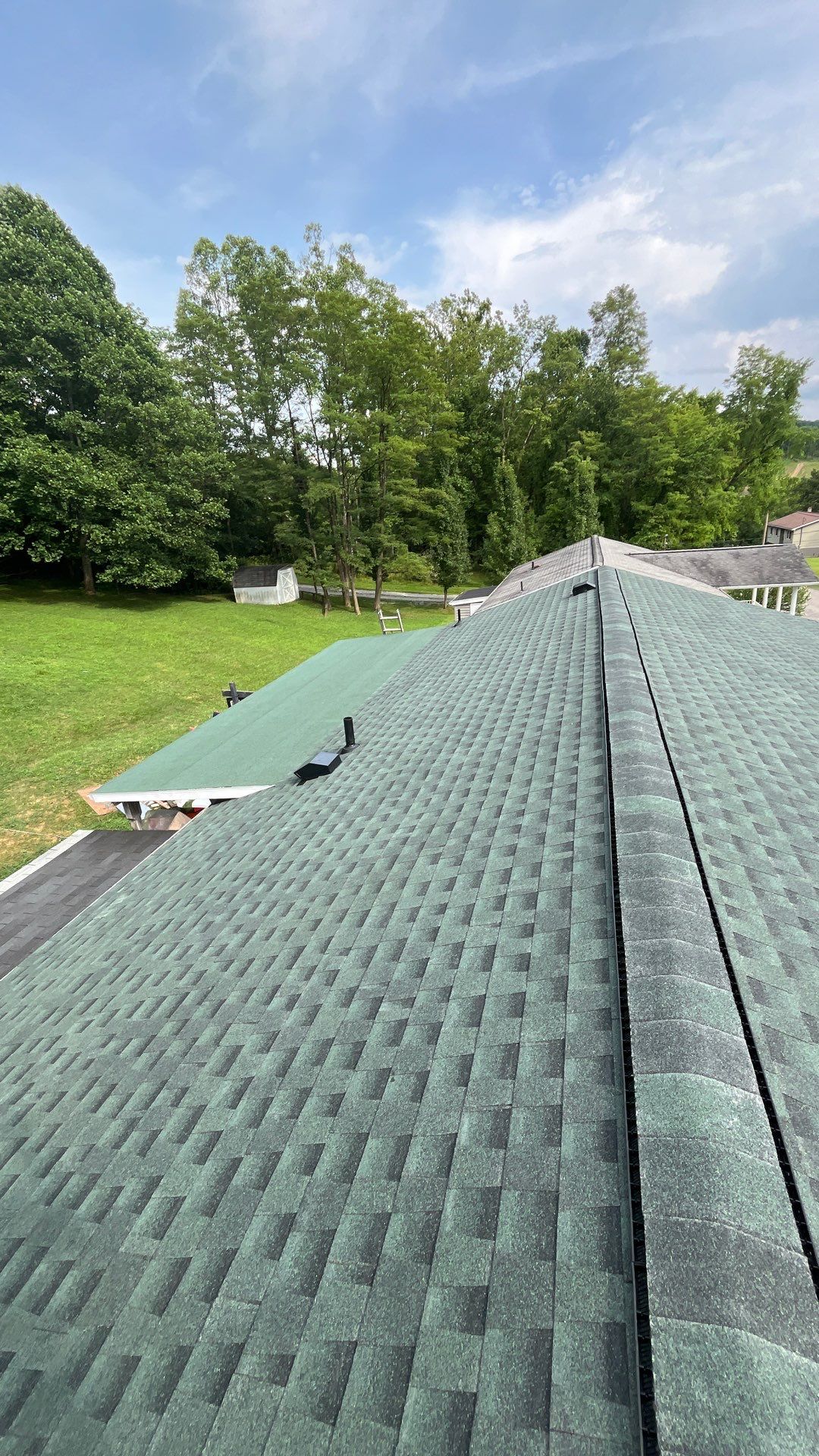 Residential Roofing Installation using GAF Timberline HDZ Hunter Green by Rainstoppers Roofing