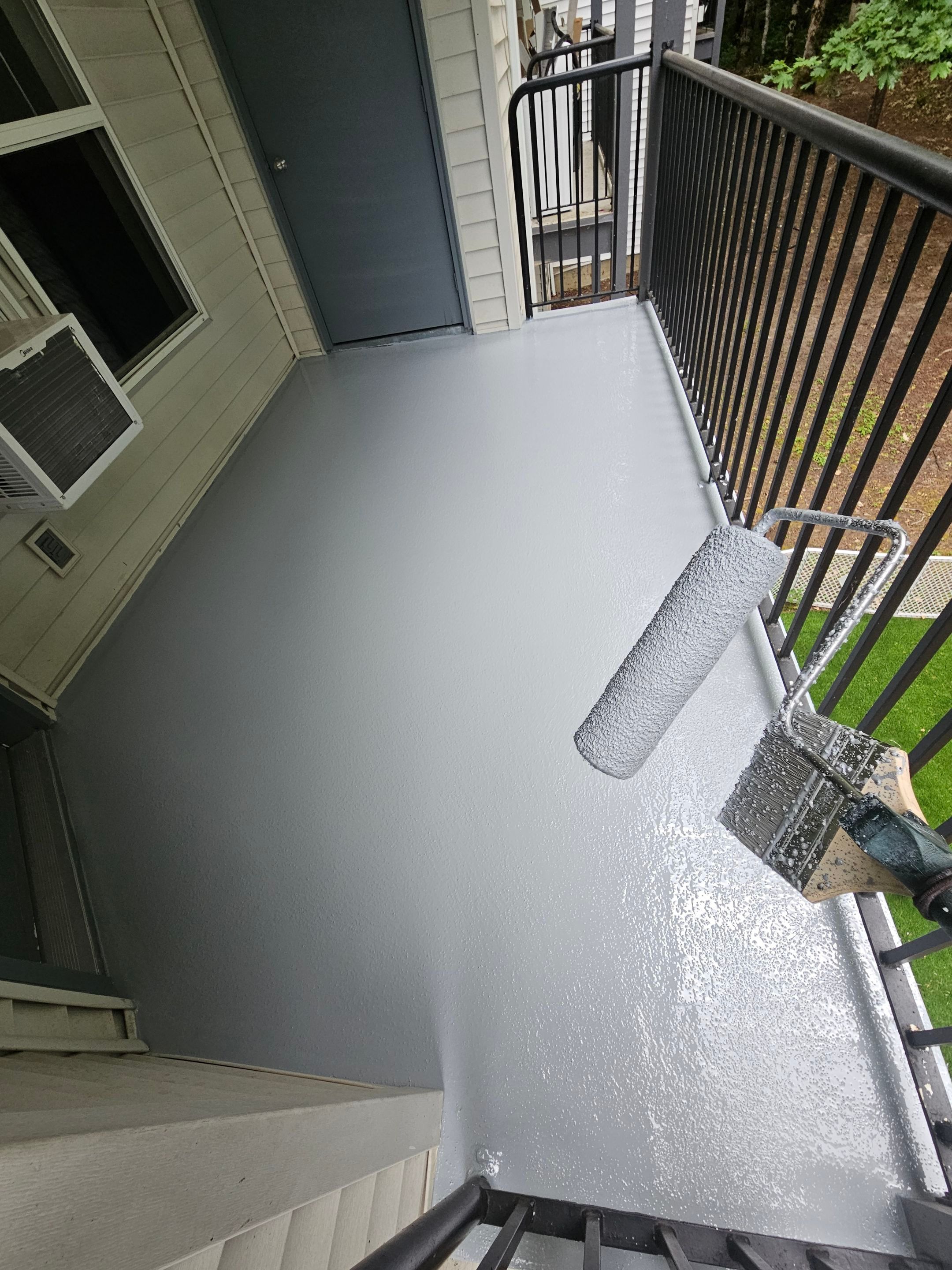 Wood Balcony Repairs and SIKA Pedestrian Deck Coating in Corvallis by BEST Roofing & Waterproofing