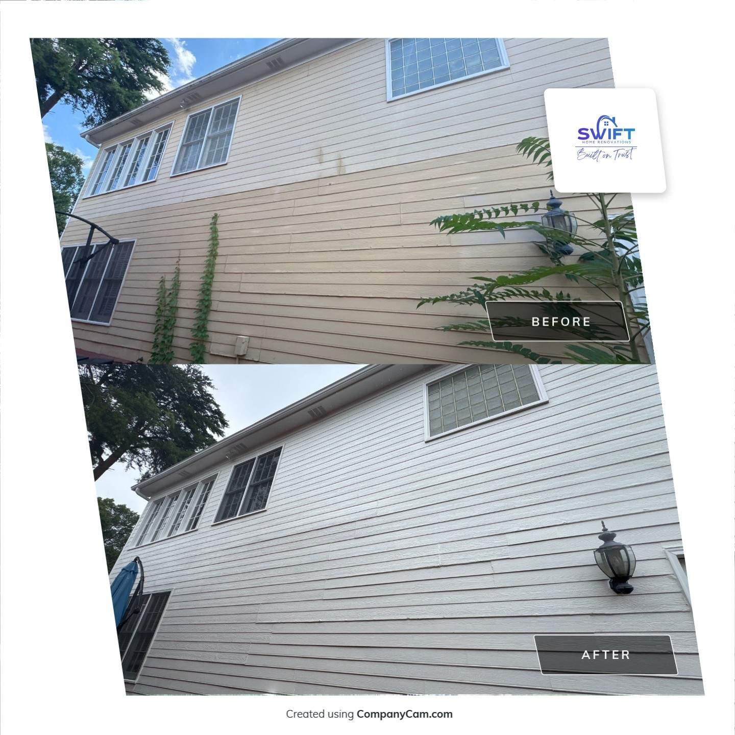 Exterior Siding and Trim Painting for Atlanta Two-Story Home by Swift Home Renovations