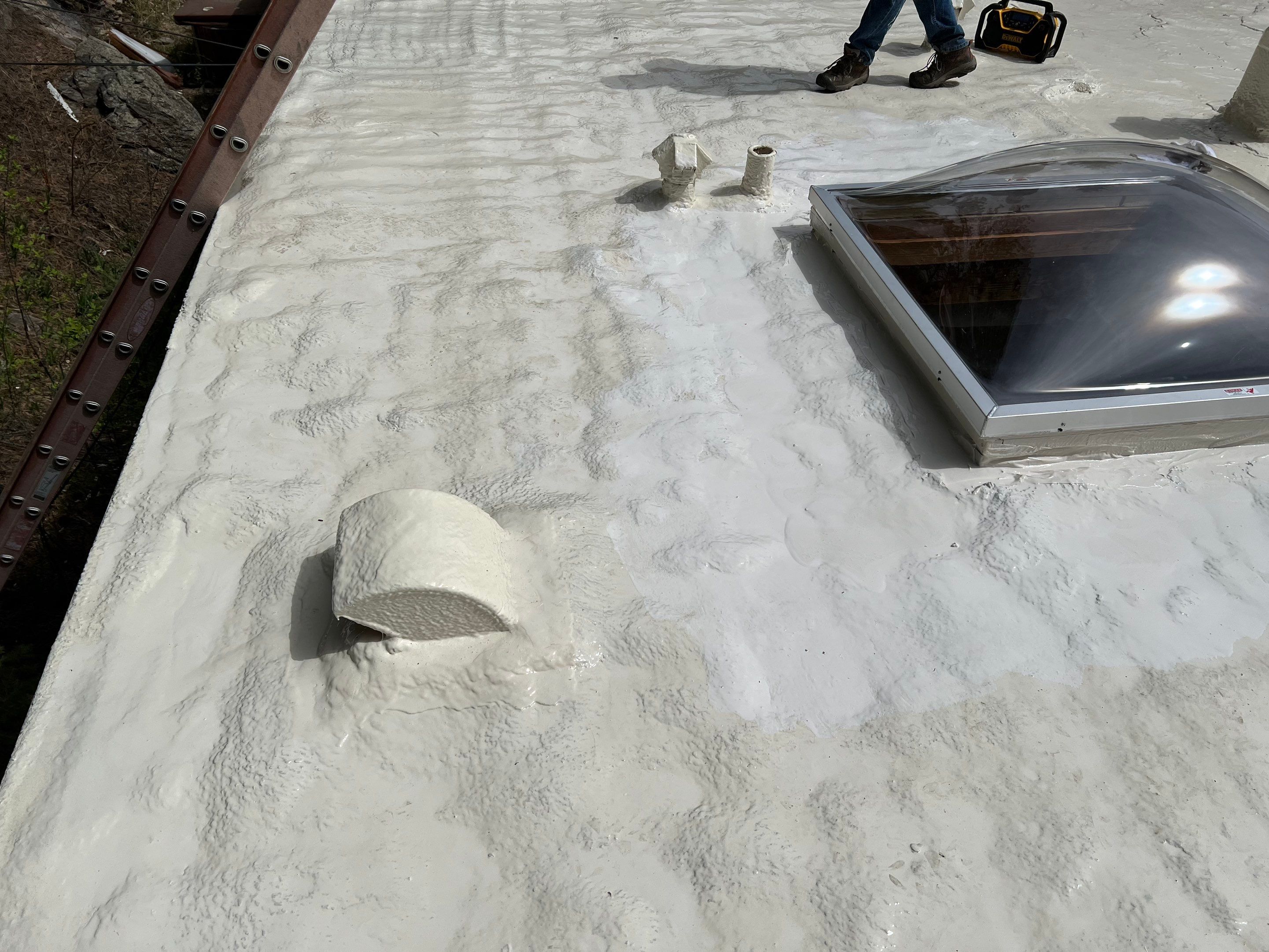 Commercial Roofing Installation using CASTAGRA ECODUR COATING by A to Z Roofing